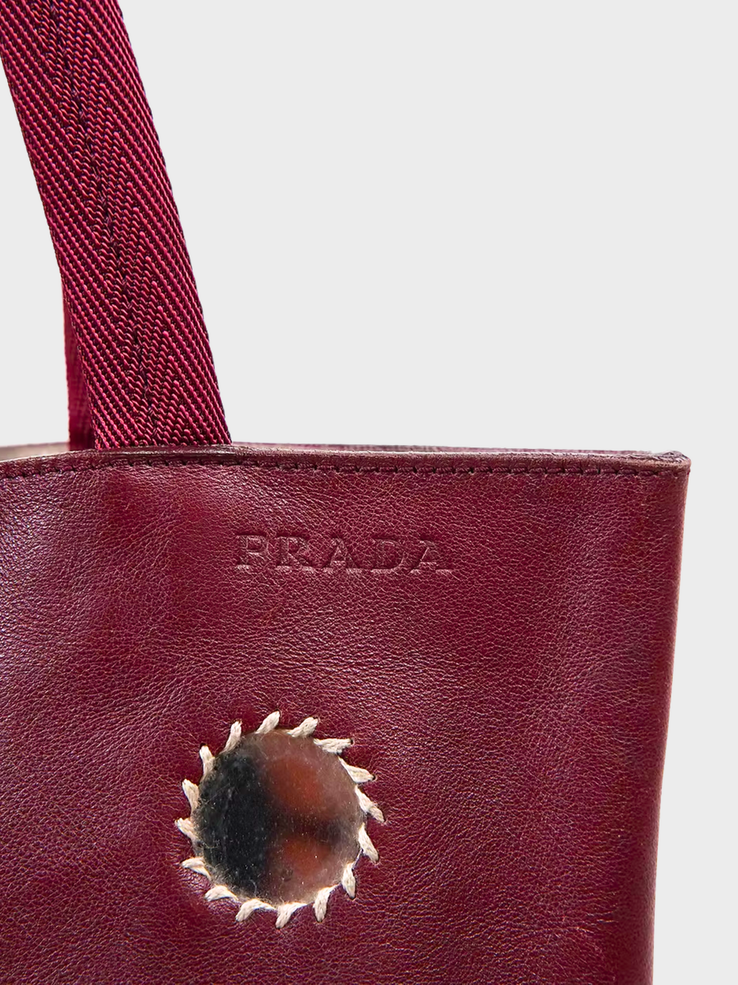 Prada SS 1999 Red Mirror Tote Bag