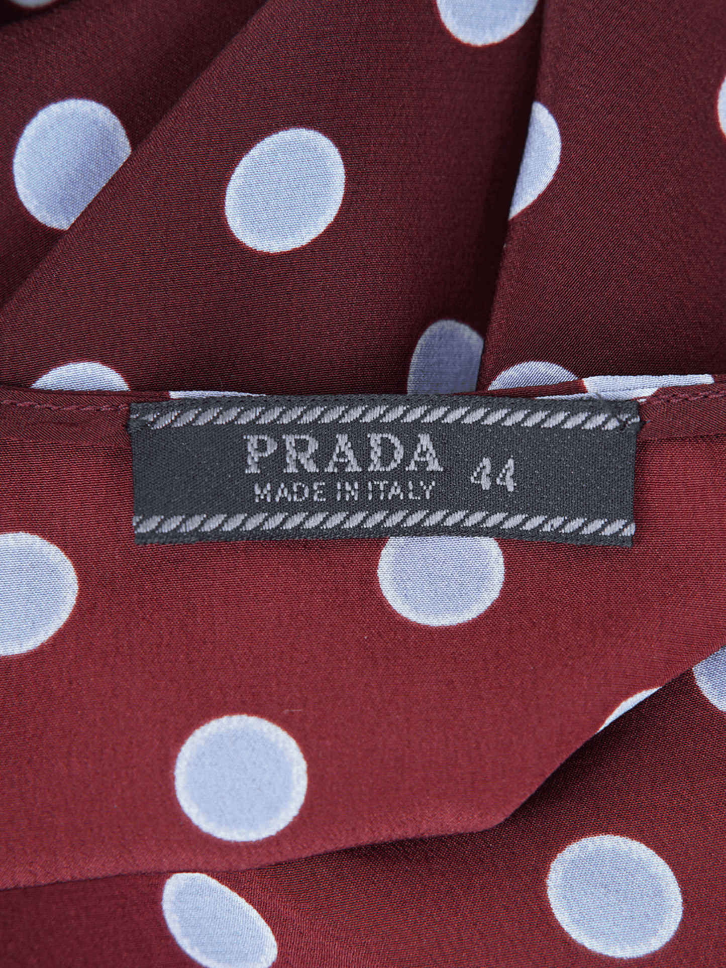 Prada SS 2000 Burgundy Polka Dot Skirt