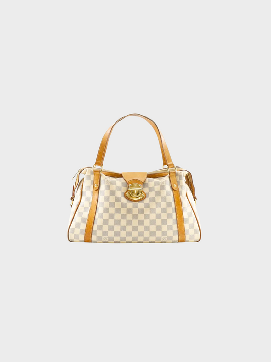 Louis Vuitton 2010 White Stresa PM Damier Azur Bag