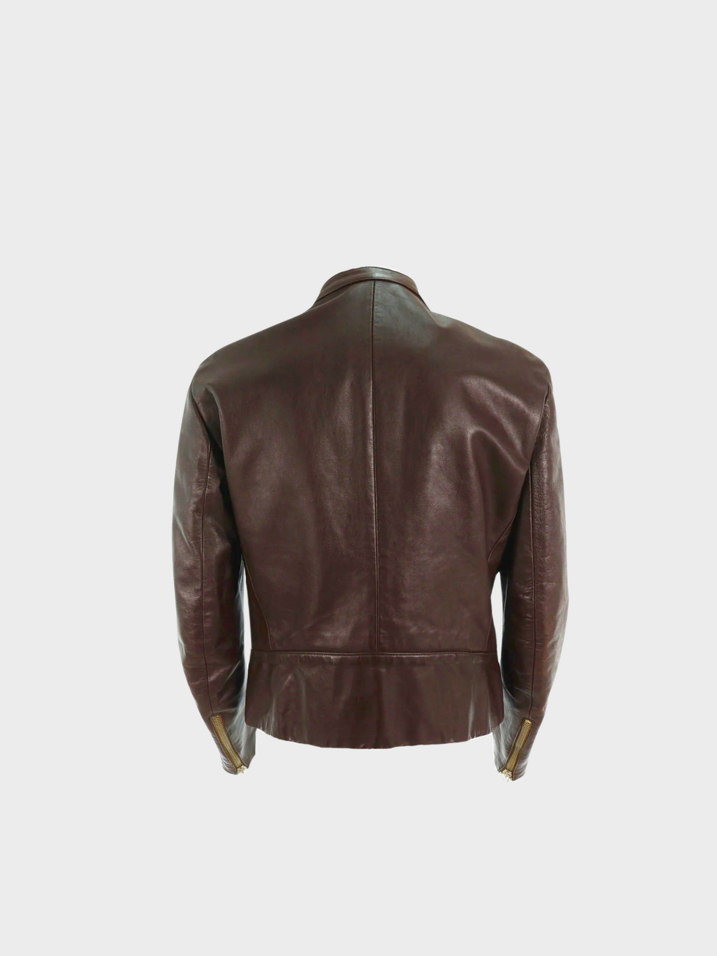 Maison Martin Margiela FW 1999 Brown Leather Zip Jacket