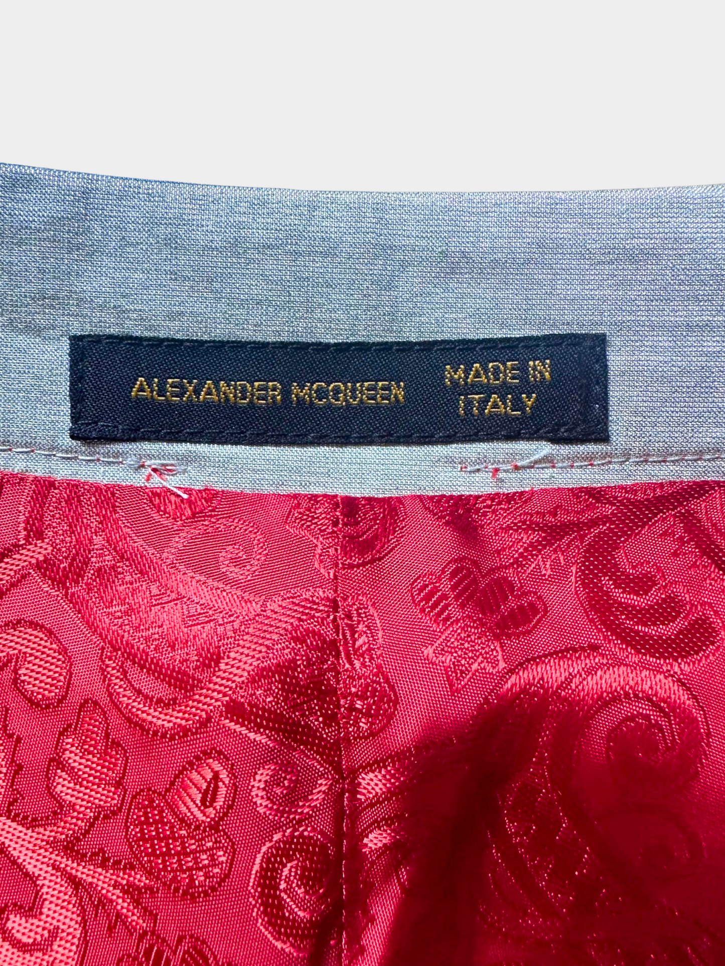Alexander McQueen SS 2000 “Eye” Collection Silk Red Cropped Kimono Bolero