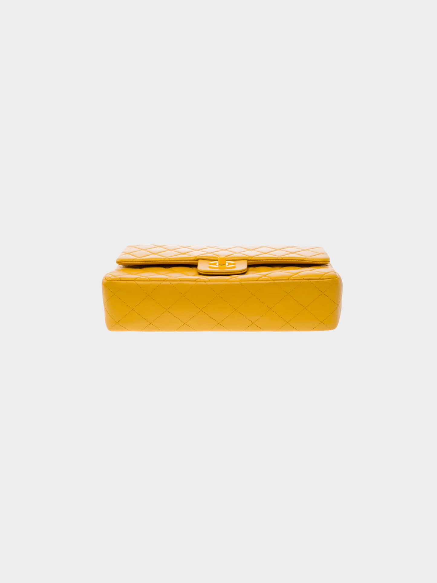 Chanel 1997 Timeless Medium Mustard Yellow Flap Bag