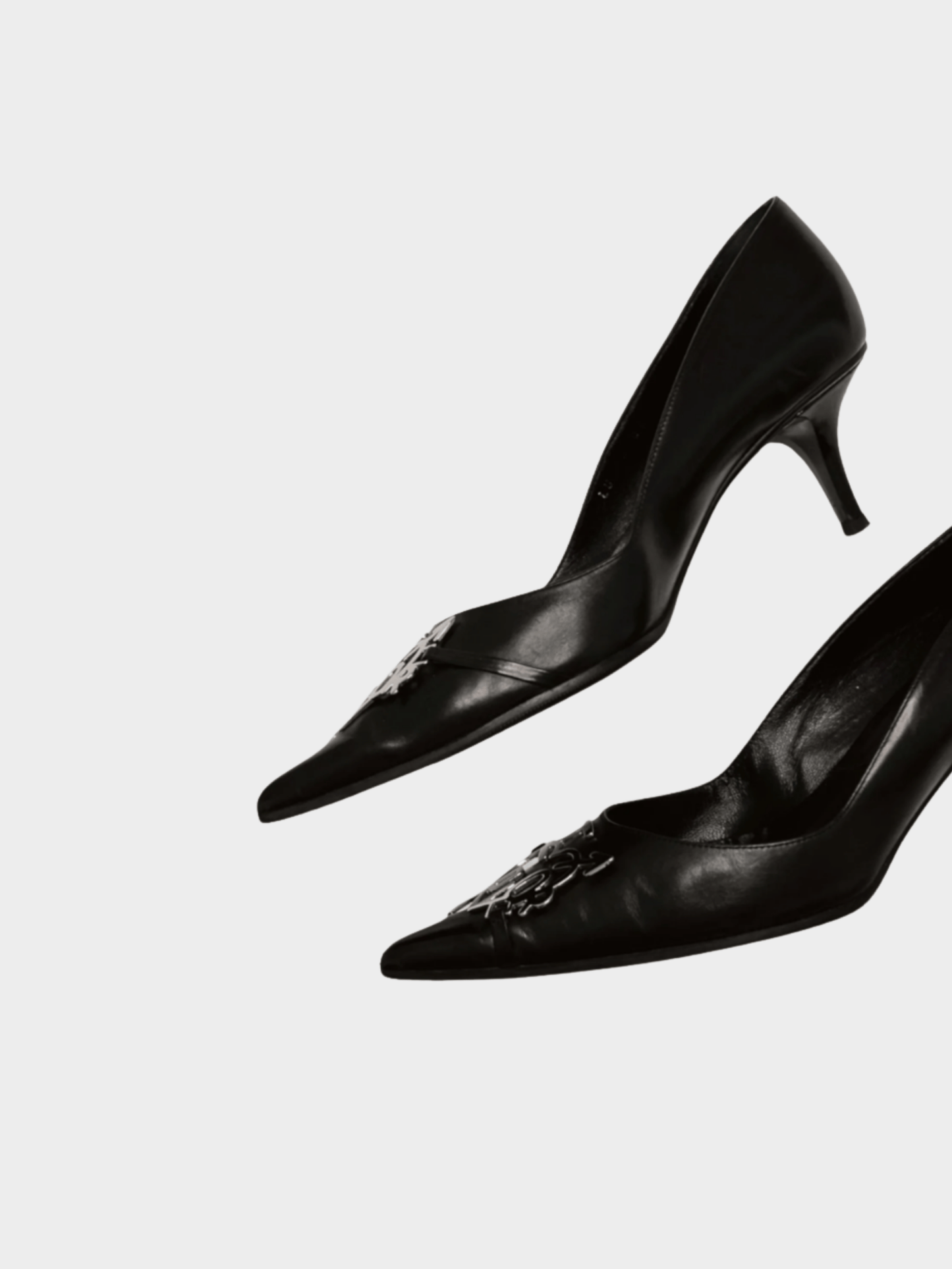 Christian Dior 2004 “I love Dior” Black Leather Heels