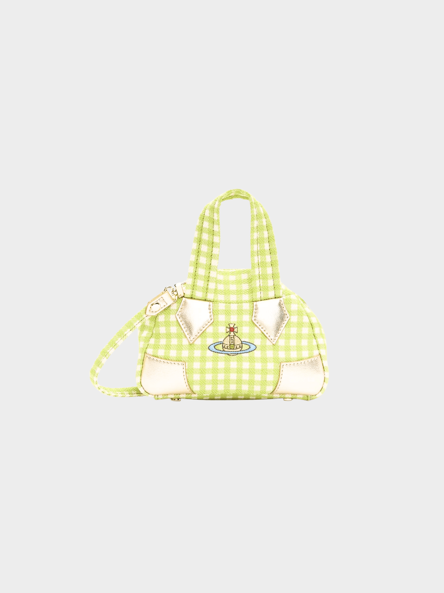 Vivienne Westwood 2020s Yasmine Medium Gingham Top Handle Bag