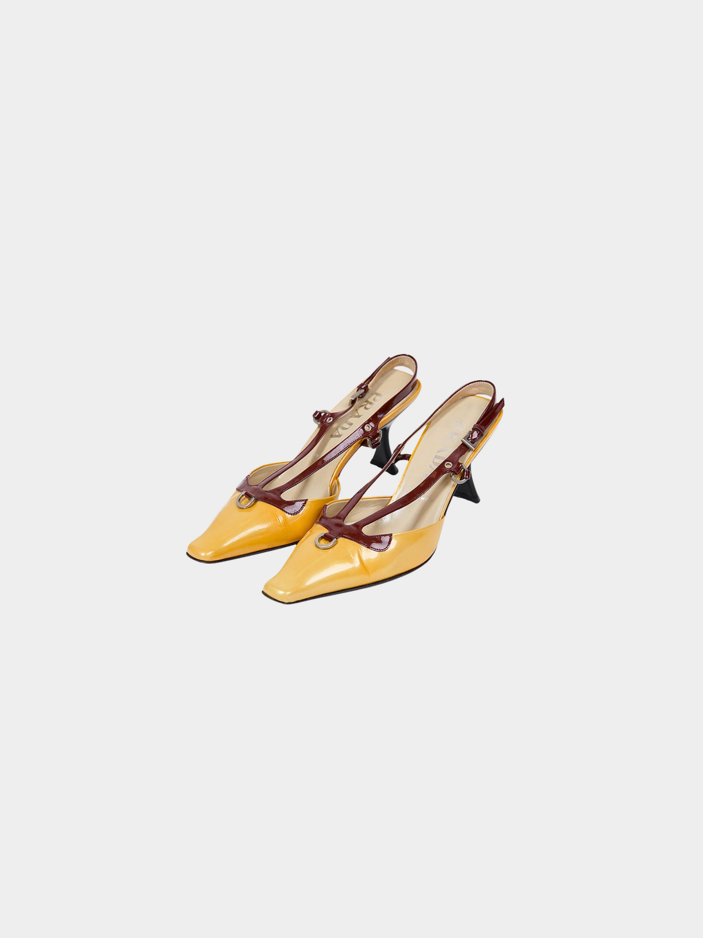 Prada SS 2000 Beige Patent Leather Heels