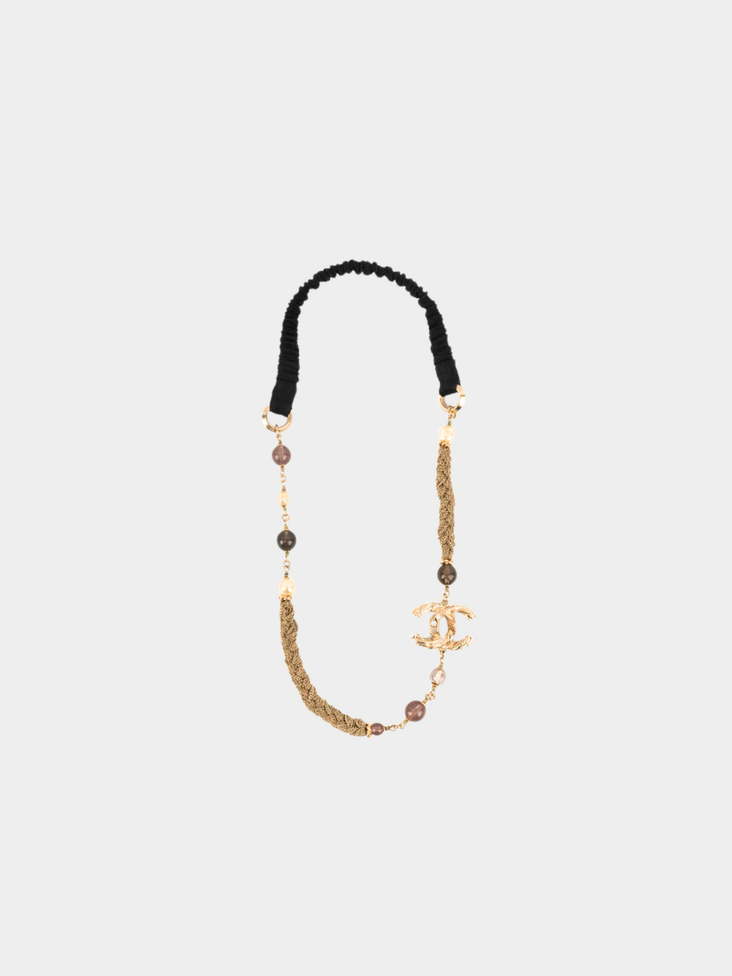Chanel 1990s Champagne Beaded Head Jewelry