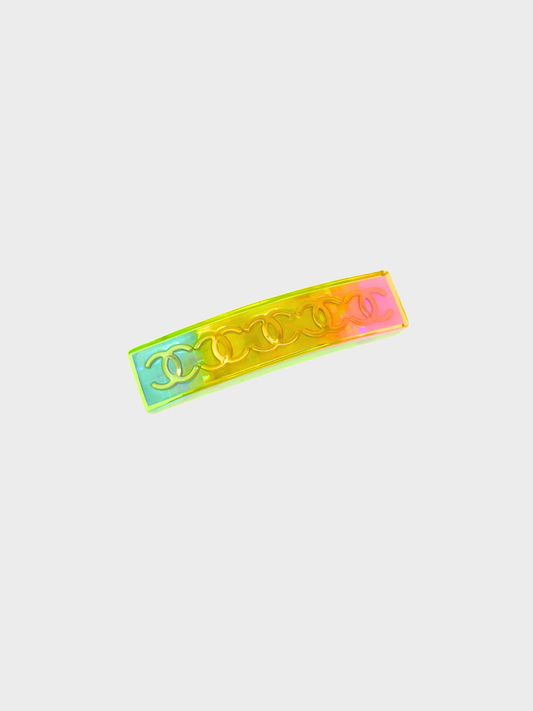 Chanel Spring 1997 Coco Mark Multicolored Barrette
