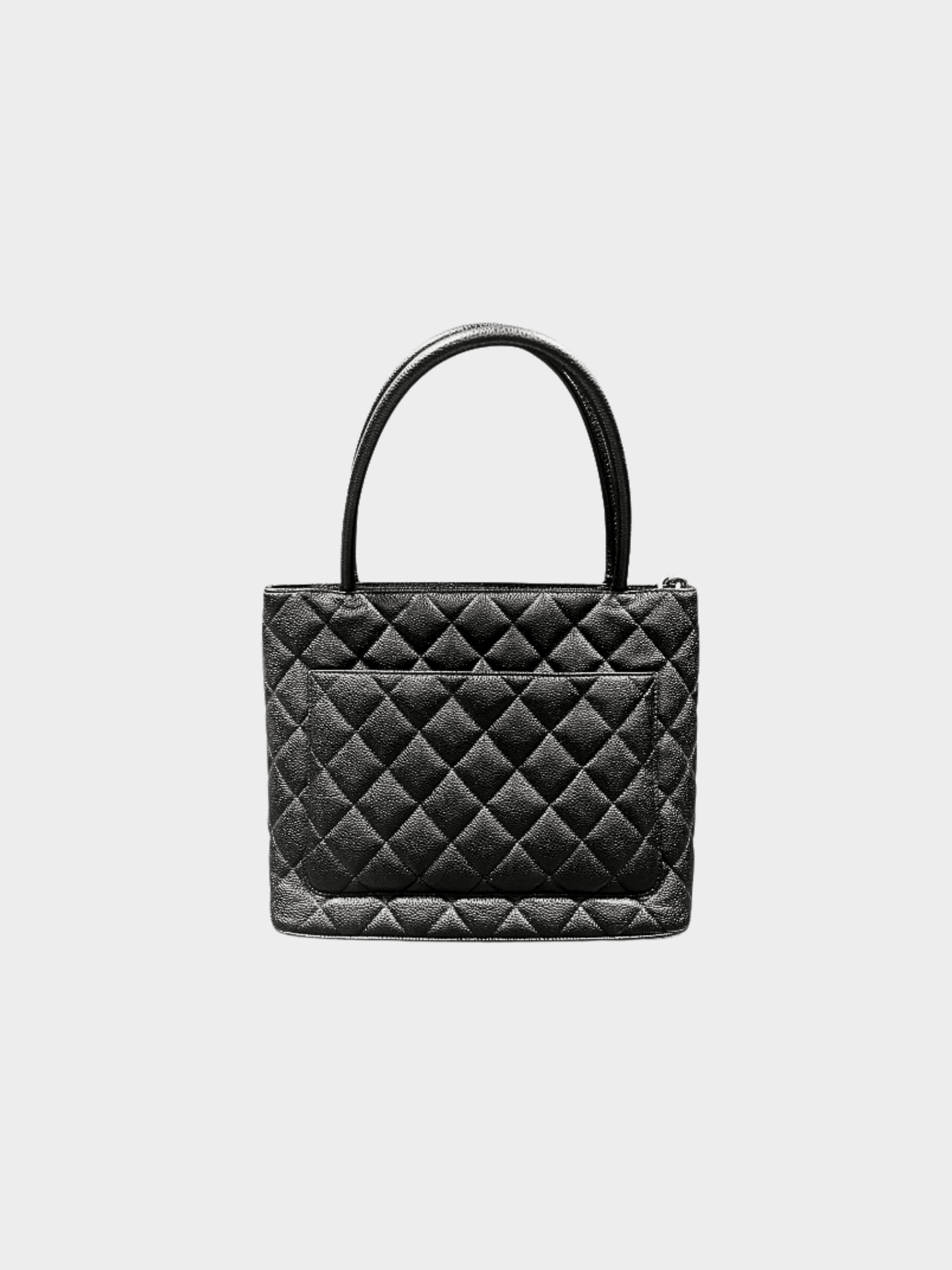 Chanel 2000s Black Caviar Skin Reissue Tote Bag