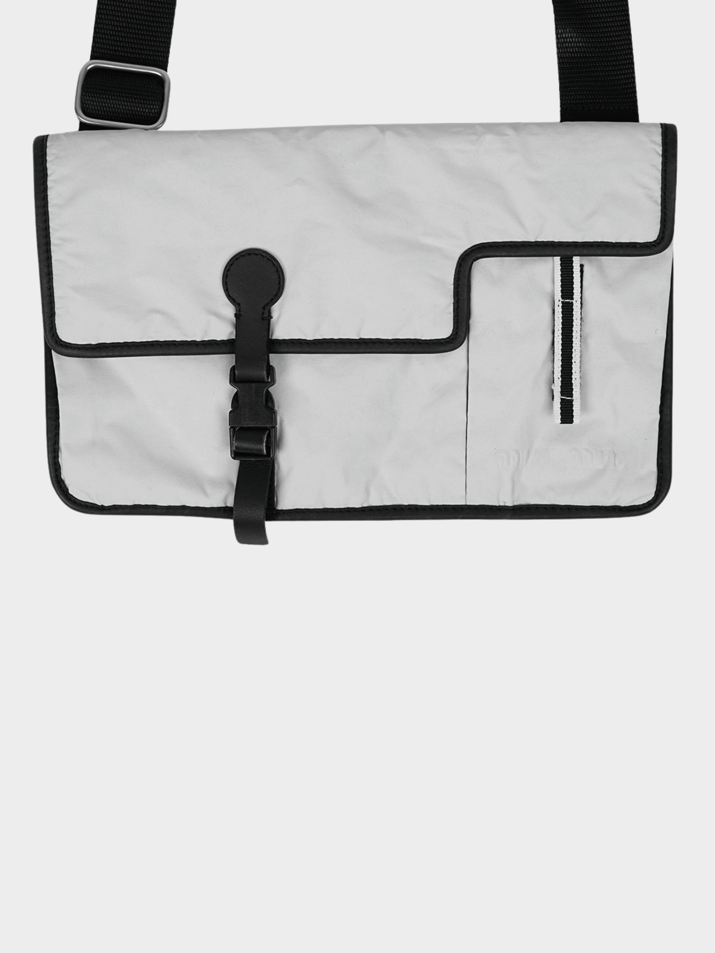 Miu Miu SS 1999 Silver Nylon Crossbody Bag