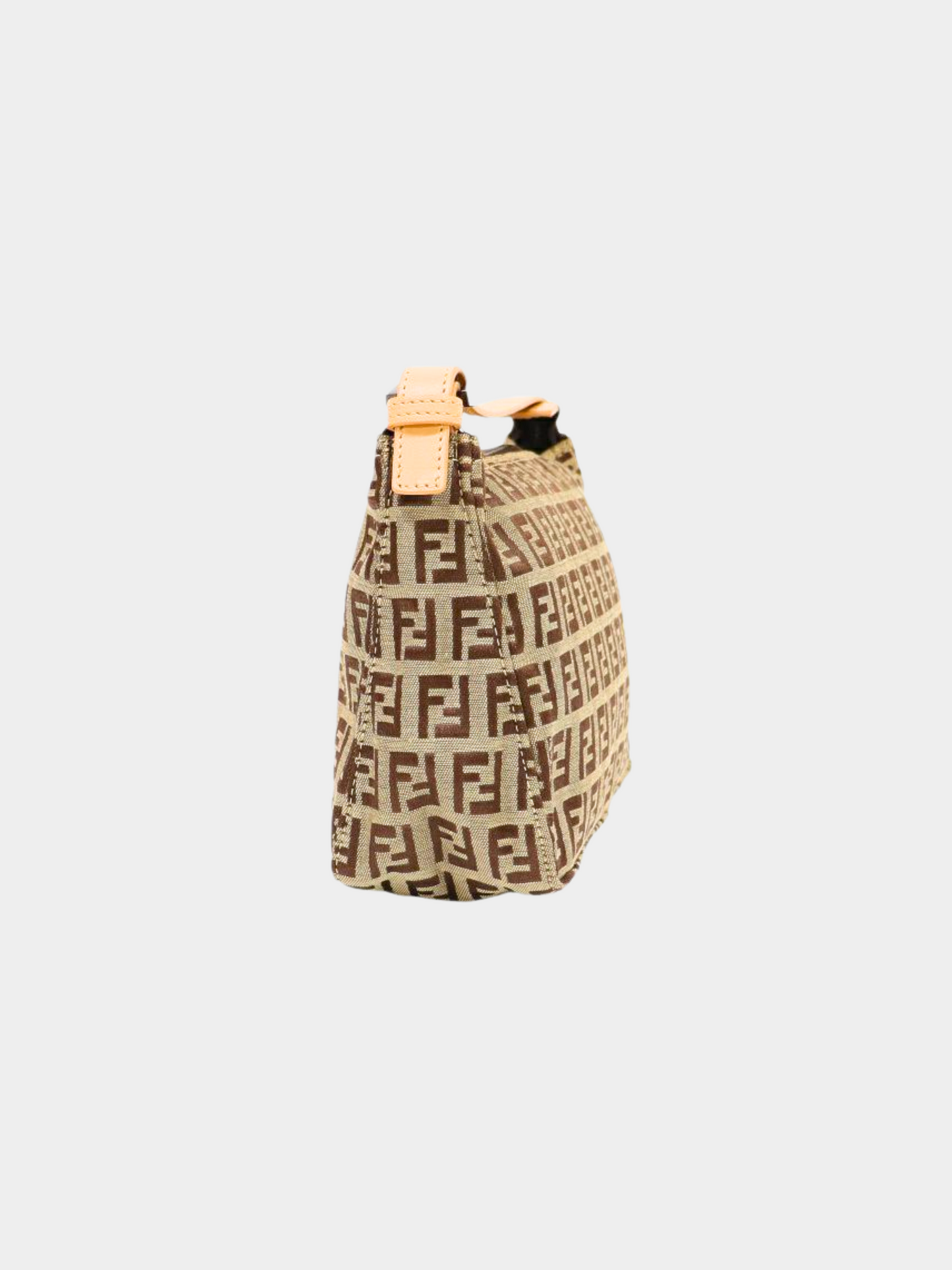 Fendi 2000s Beige Monogram Zucca Mini Handbag
