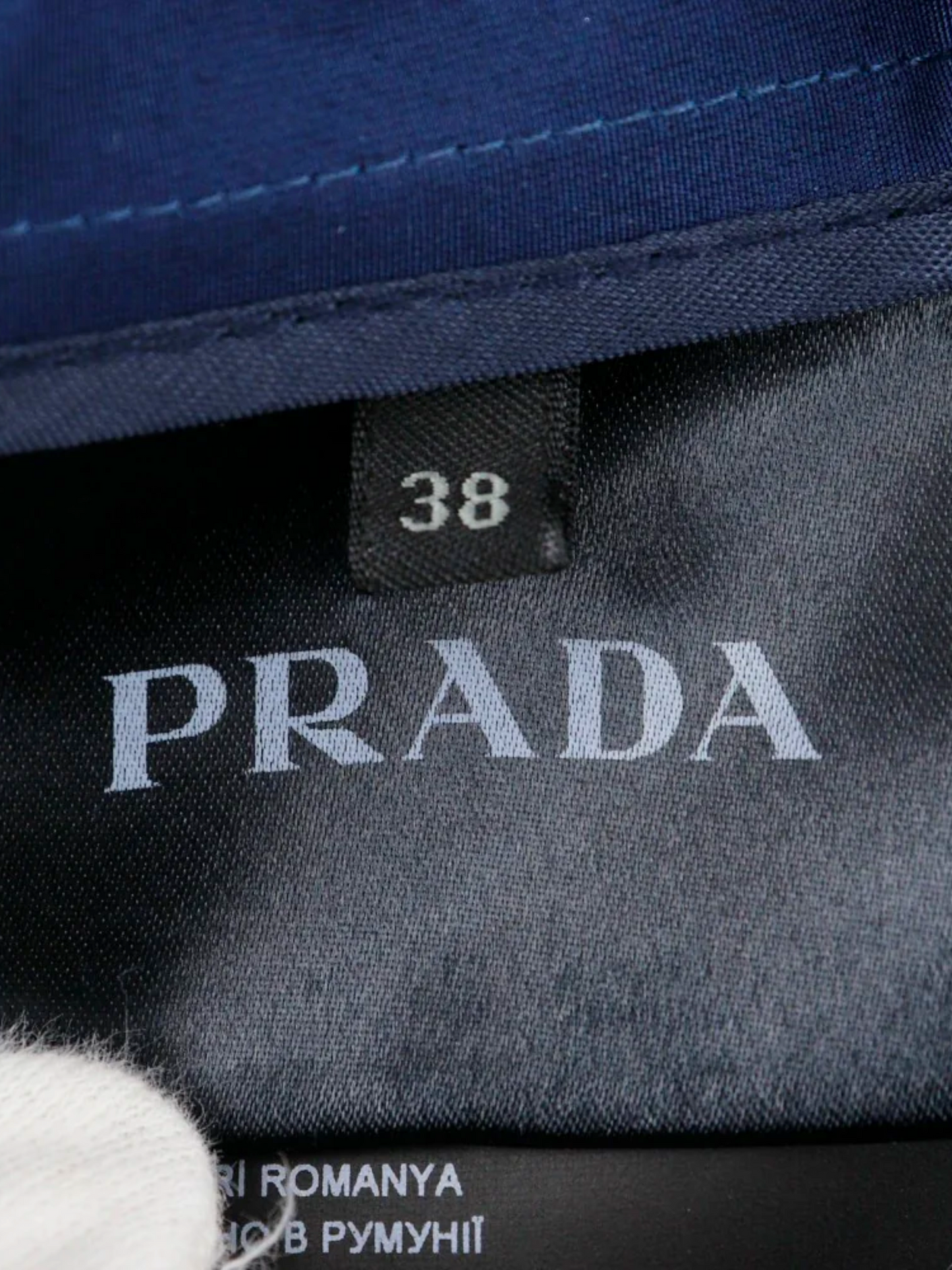 Prada 2010s Navy Blue Trench Coat