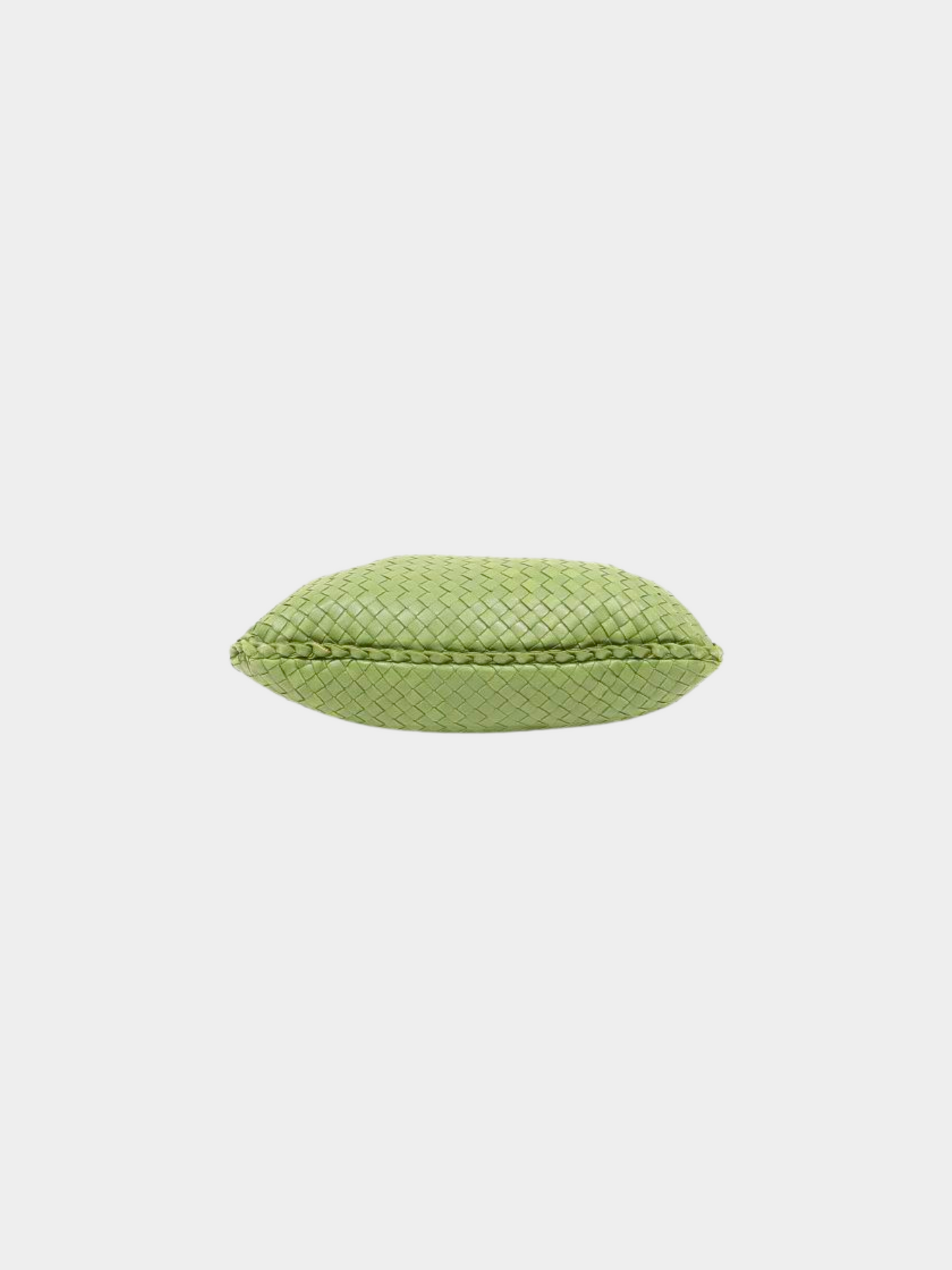 Bottega Veneta 2010s Green Intrecciato Shoulder Bag