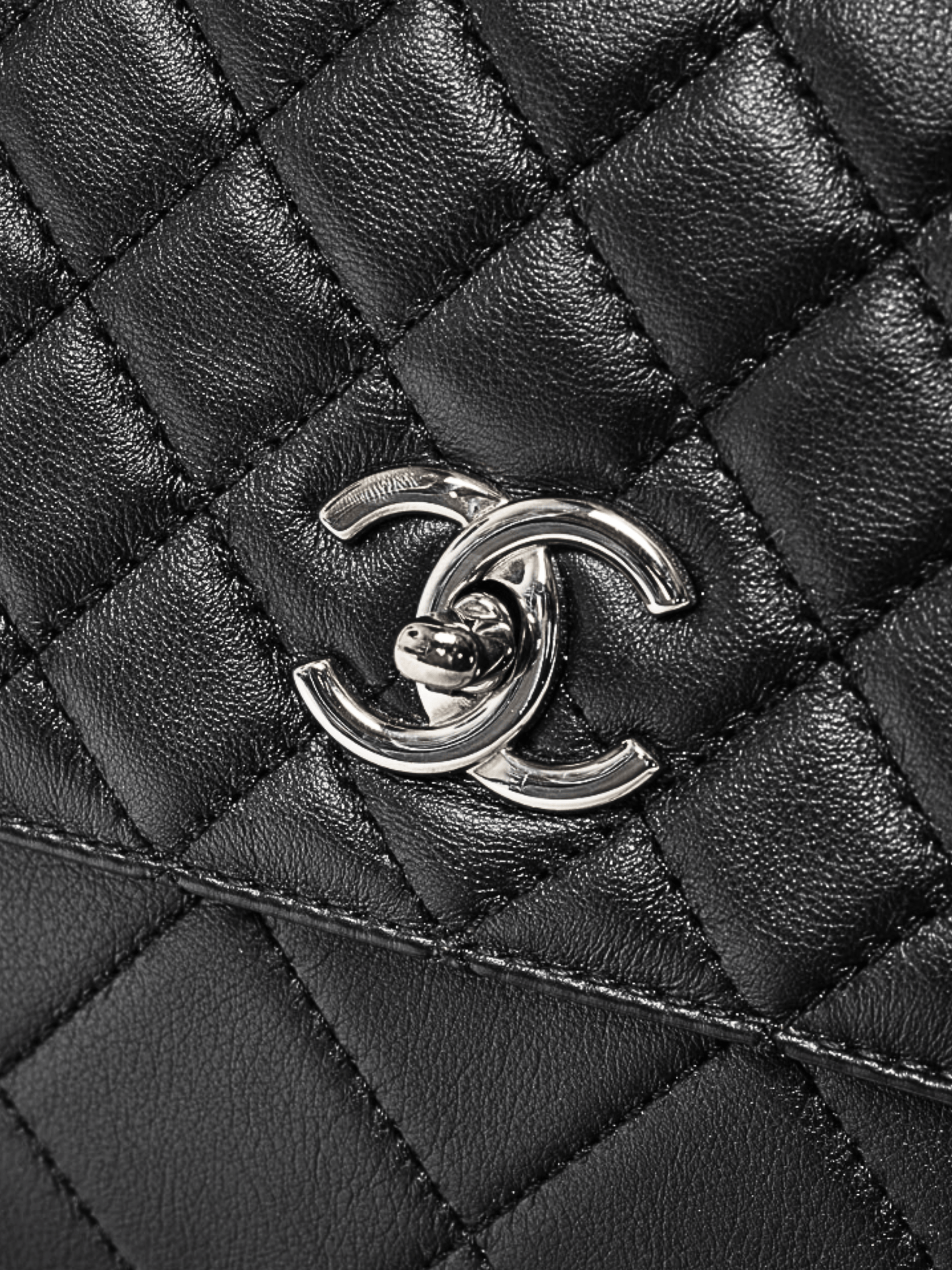 Chanel Cruise 2012 In the Business Flap Noir Leather Quilted Shoulder Bag