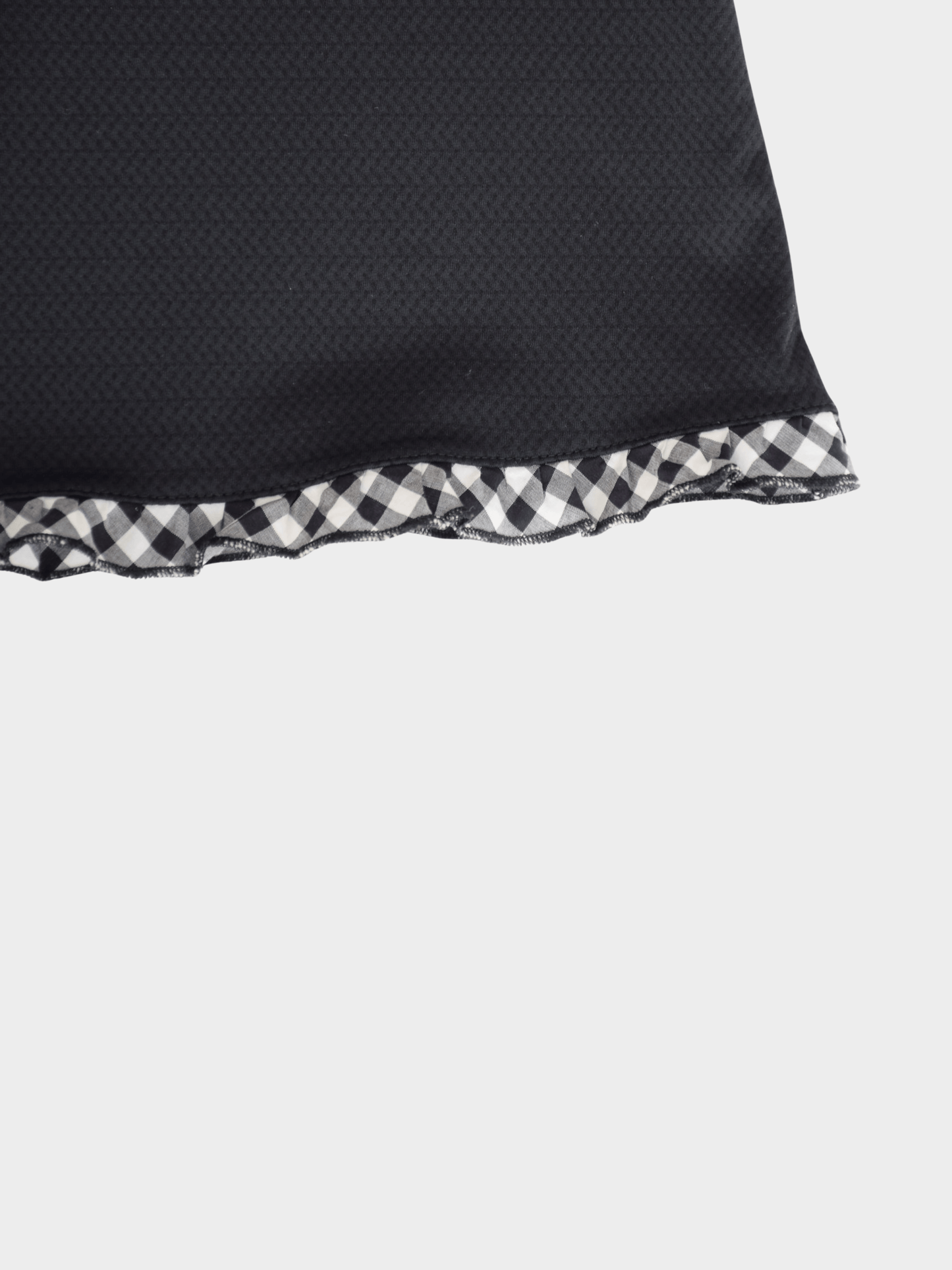 Miu Miu SS 2000 Black Cami Plaid Tank Top