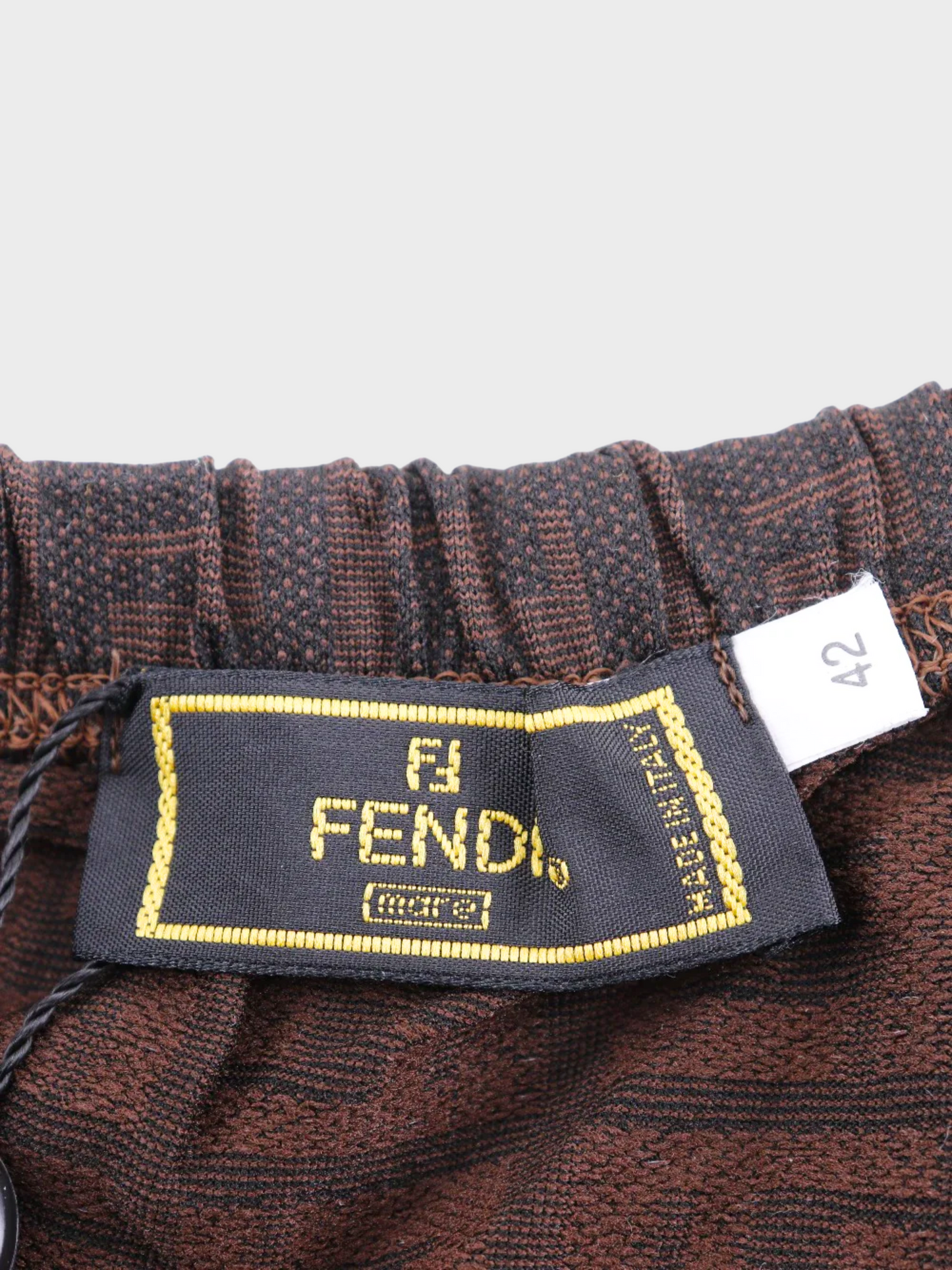 Fendi 1990s Brown Zucca Monogram Nylon Skirt