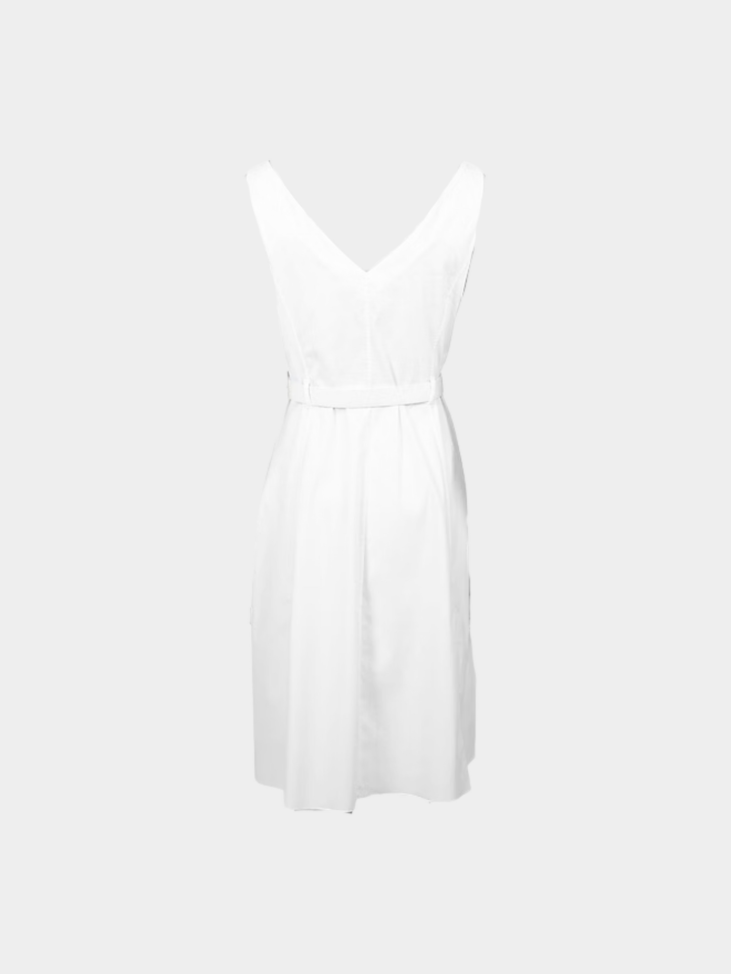 Prada 1995 White Belted Dress
