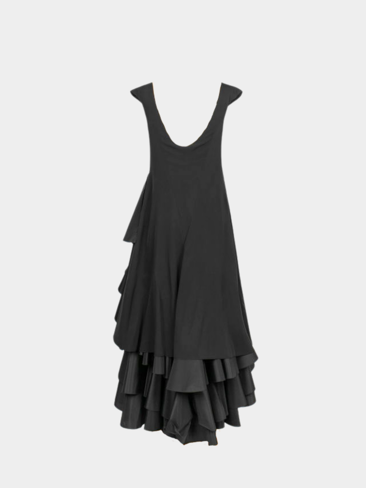 Yohji Yamamoto FW 2007 Black Ruffled Asymmetrical Dress