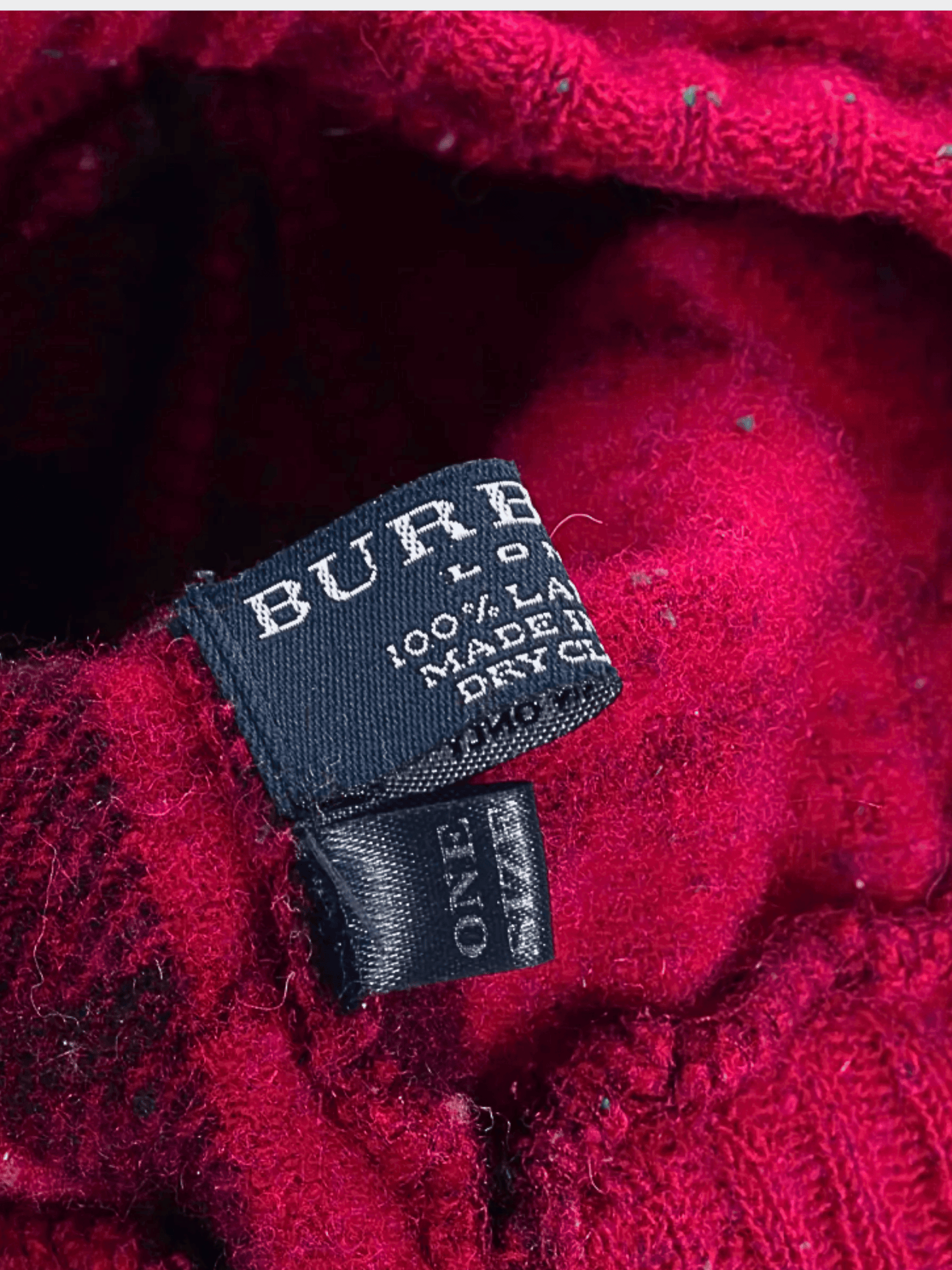 Burberry 2000s Pink Speckled-Check Wool Flannel Beret