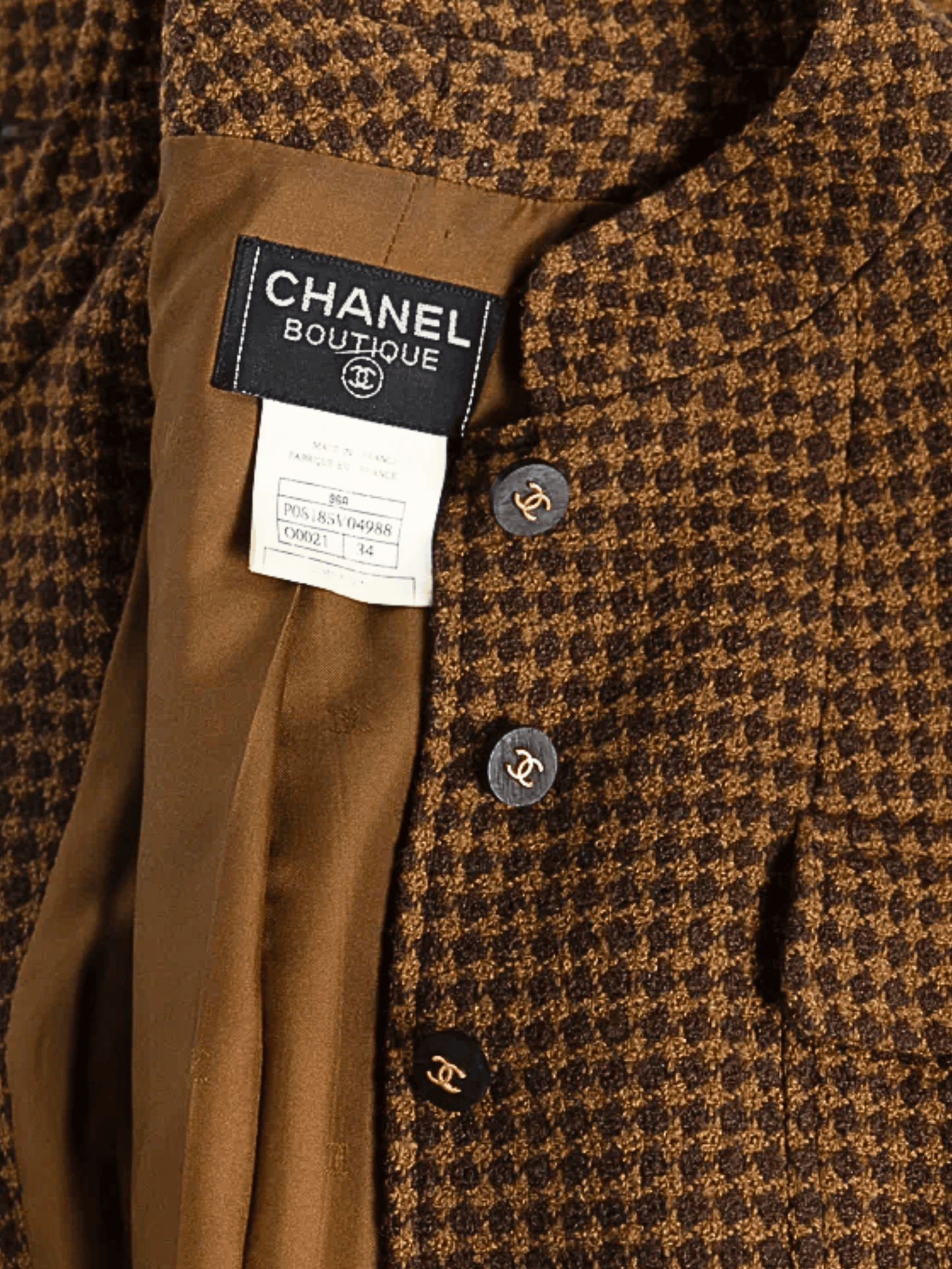 Chanel 1996 Brown Wool Coat Dress