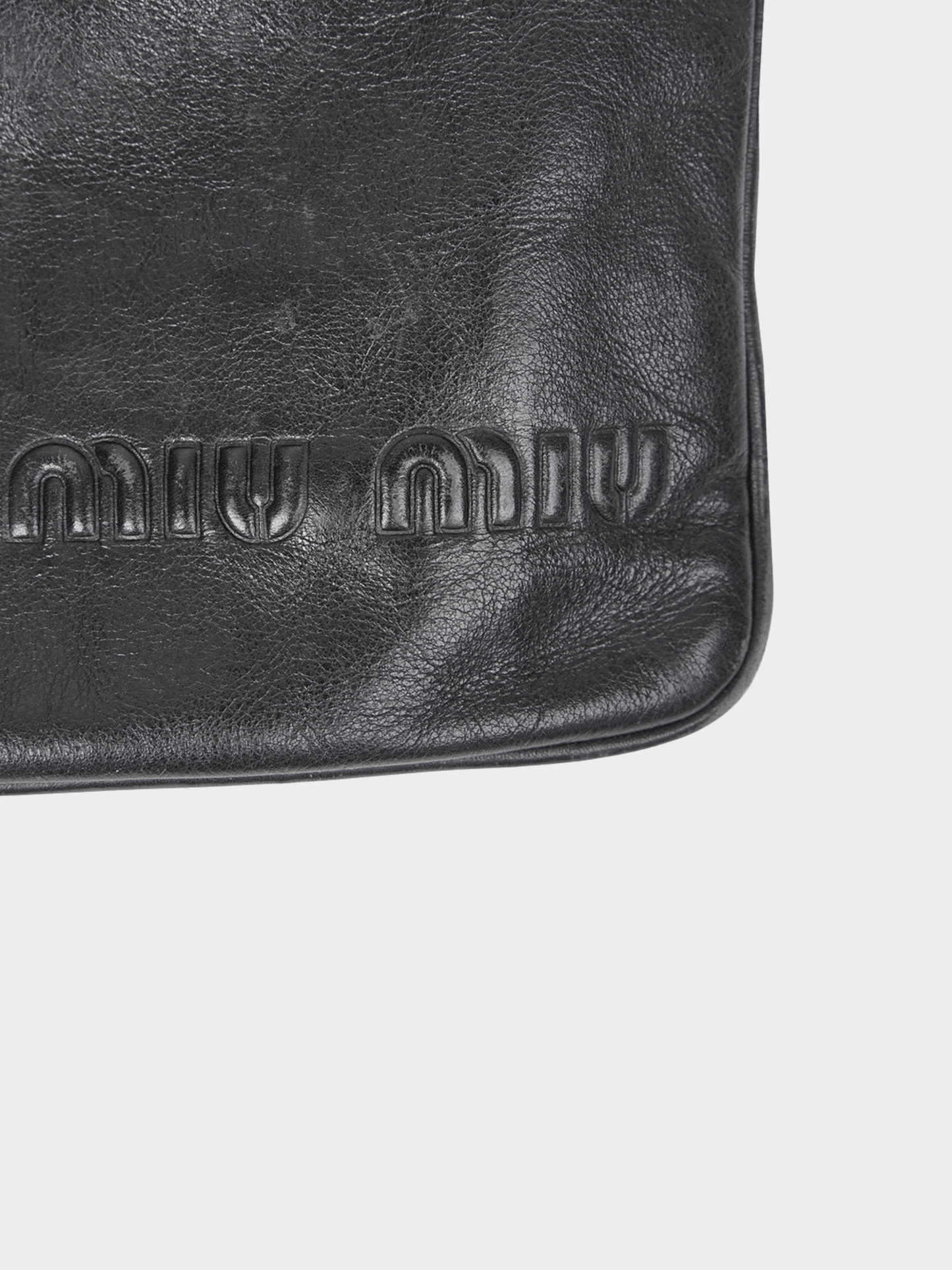Miu Miu FW 1999 Black Leather Crossbody Bag