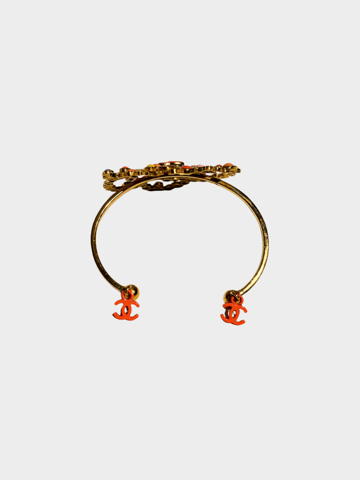 Chanel SS 2003 Gold Multicolor CC Link Bracelet
