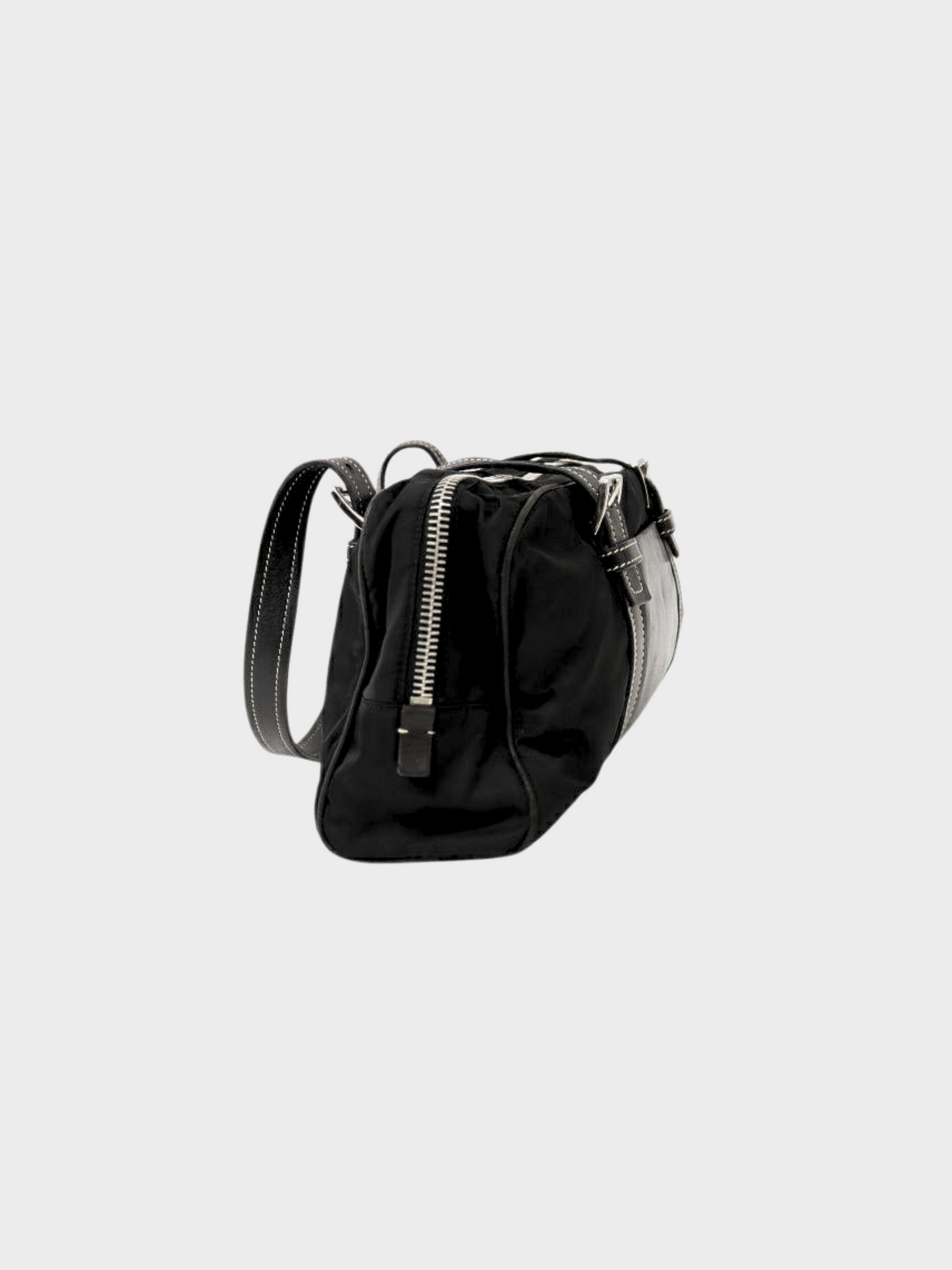 Prada 2000s Black Nylon Mini Boston Bag
