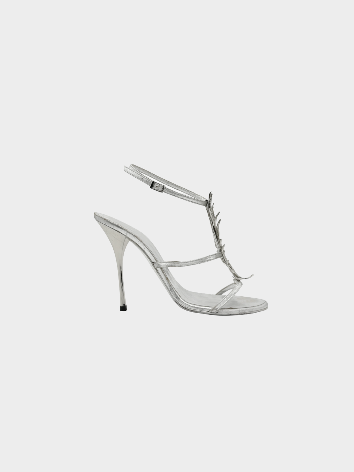 Roberto Cavalli 2000s Silver Rhinestone Sandals