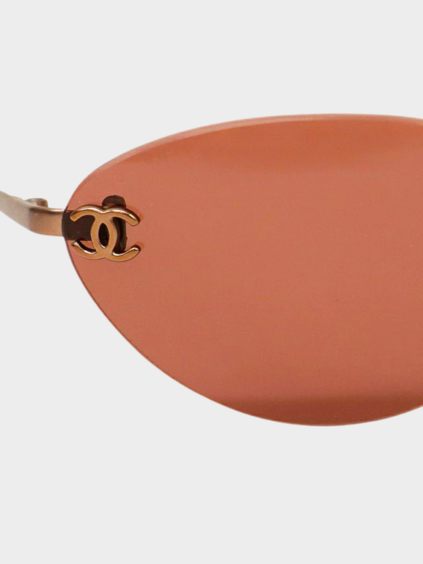 Chanel 2000s Red CC Cateye Sunglasses