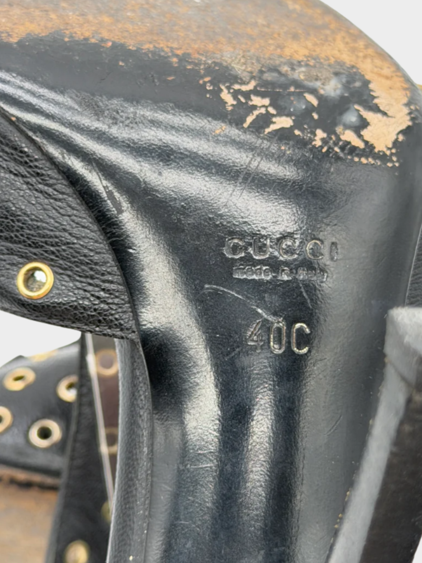 Gucci 2000s Black Rivet Pumps