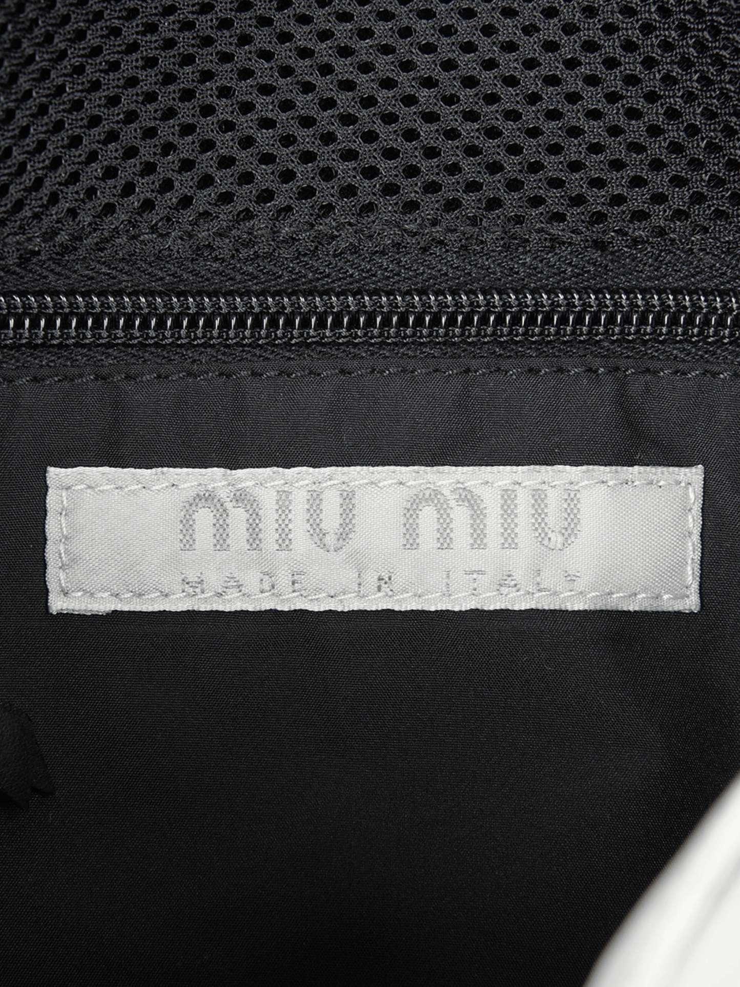 Miu Miu SS 1999 Silver Nylon Crossbody Bag