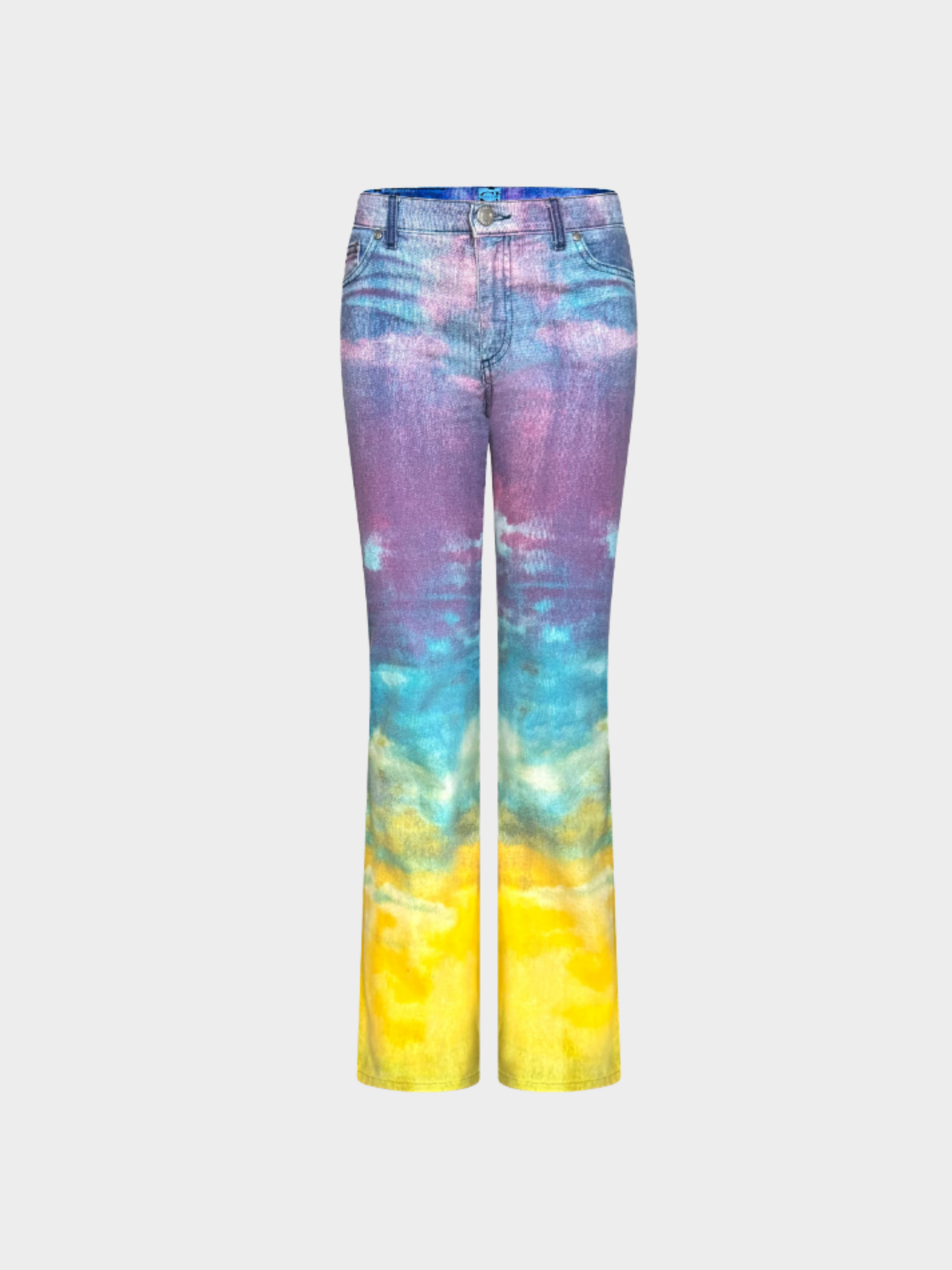 Roberto Cavalli 2000s Denim Watercolor Pants