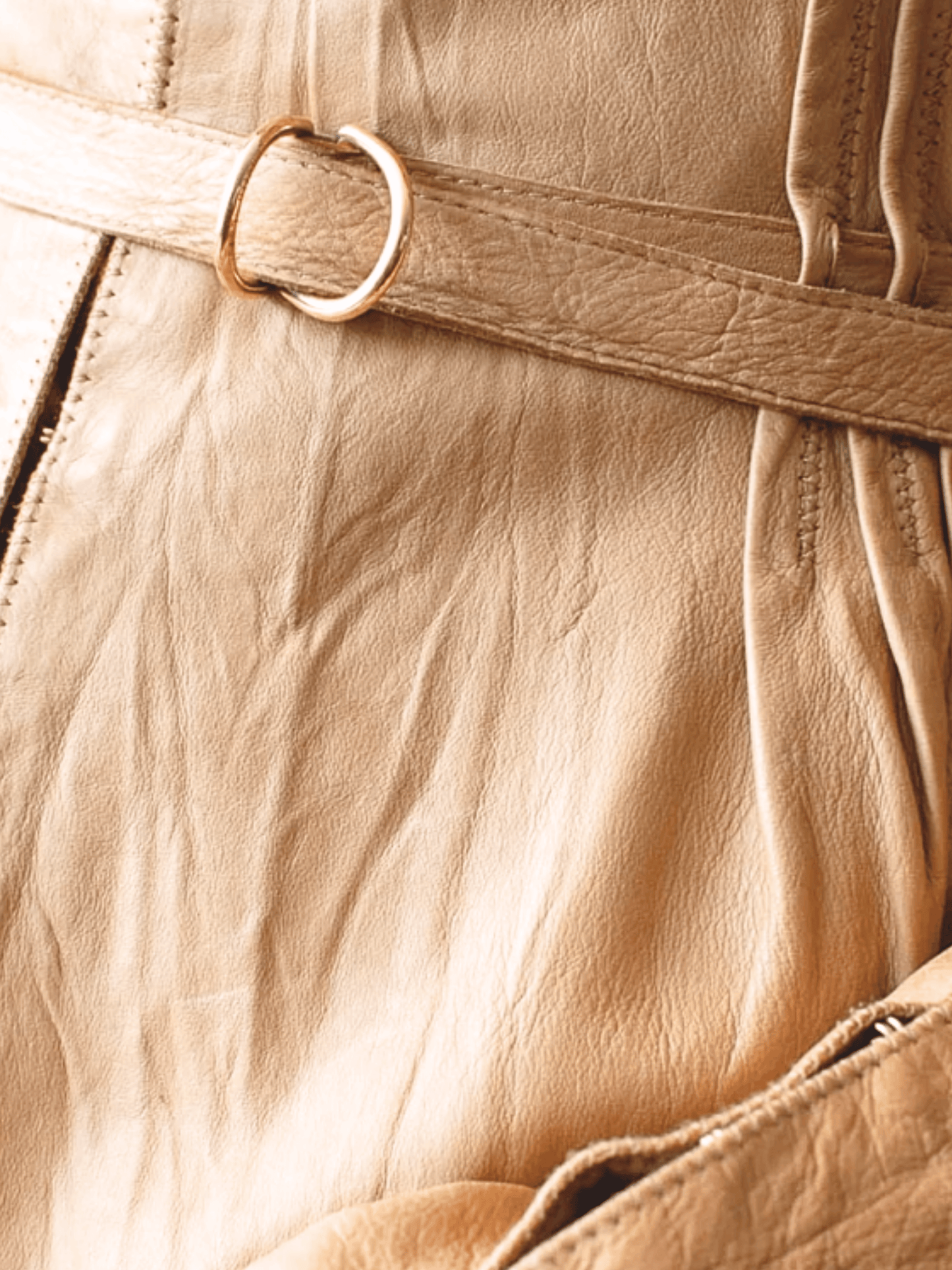Roberto Cavalli 2000s Tan Embroidered Leather Jacket