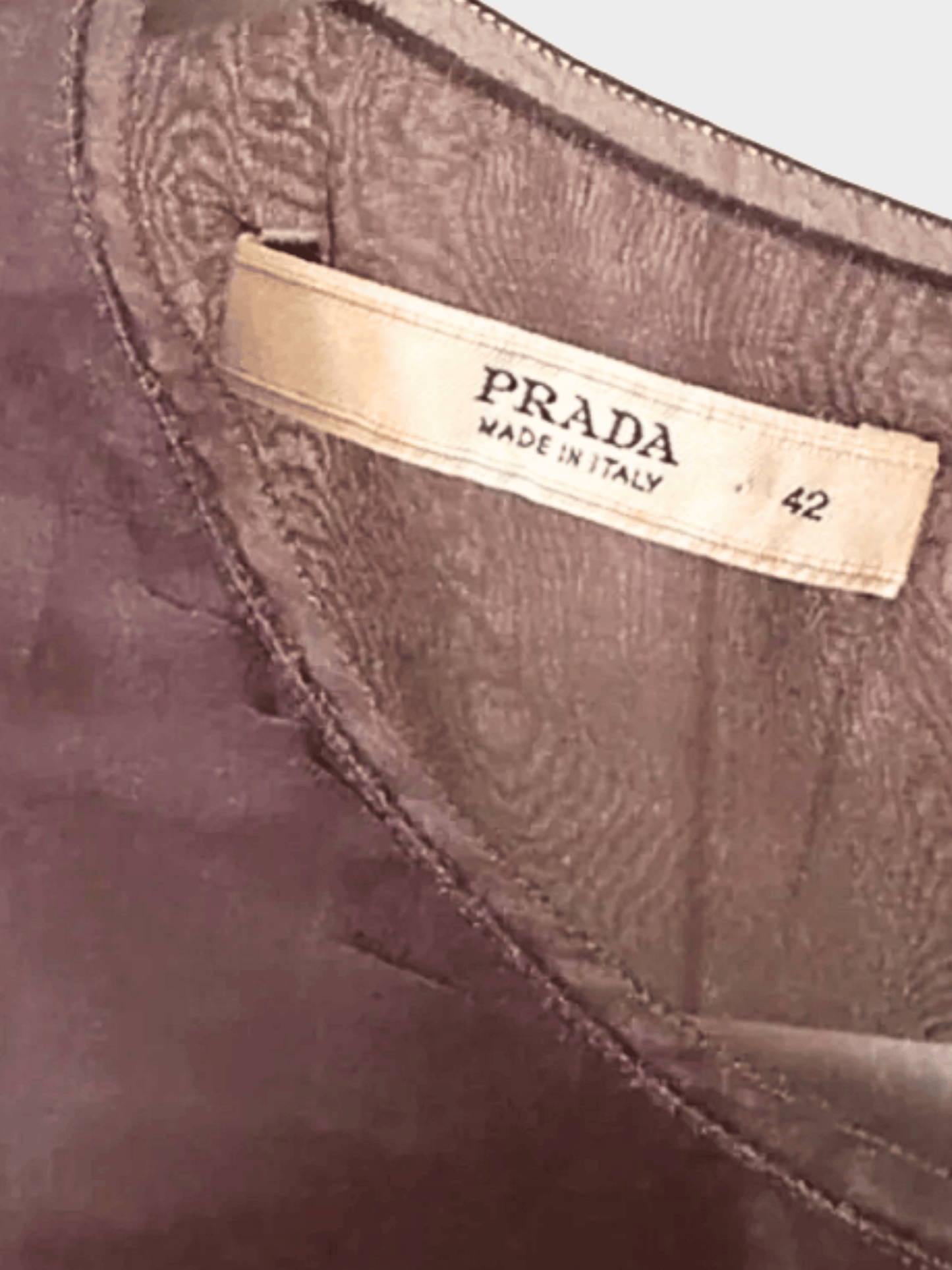 Prada SS 2002 Runway Brown Silk Sheer Top