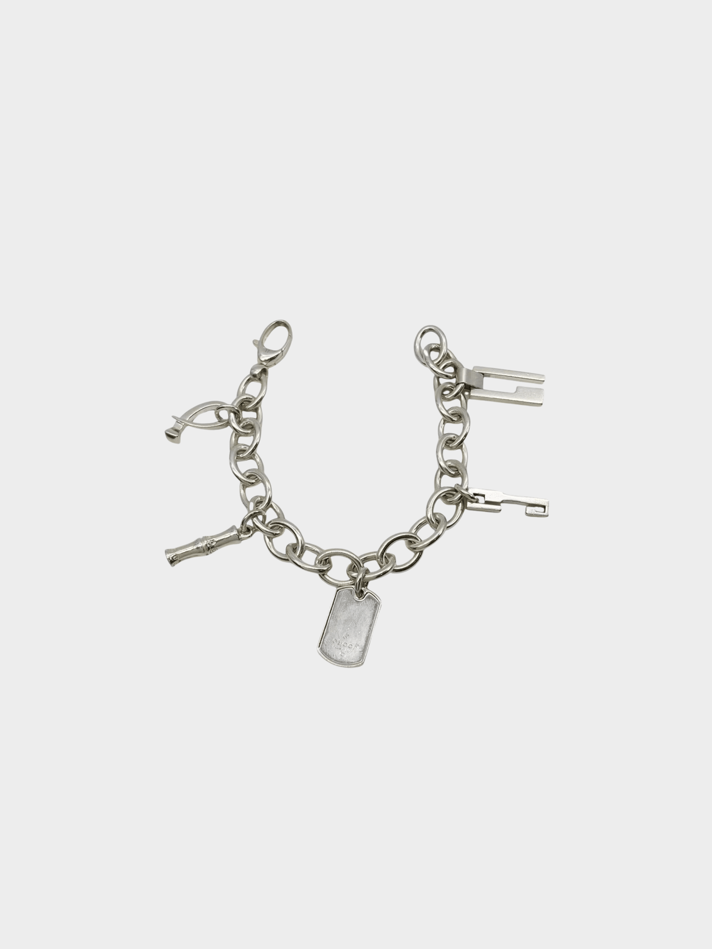 Gucci 2000s Silver Multi Charm Bracelet