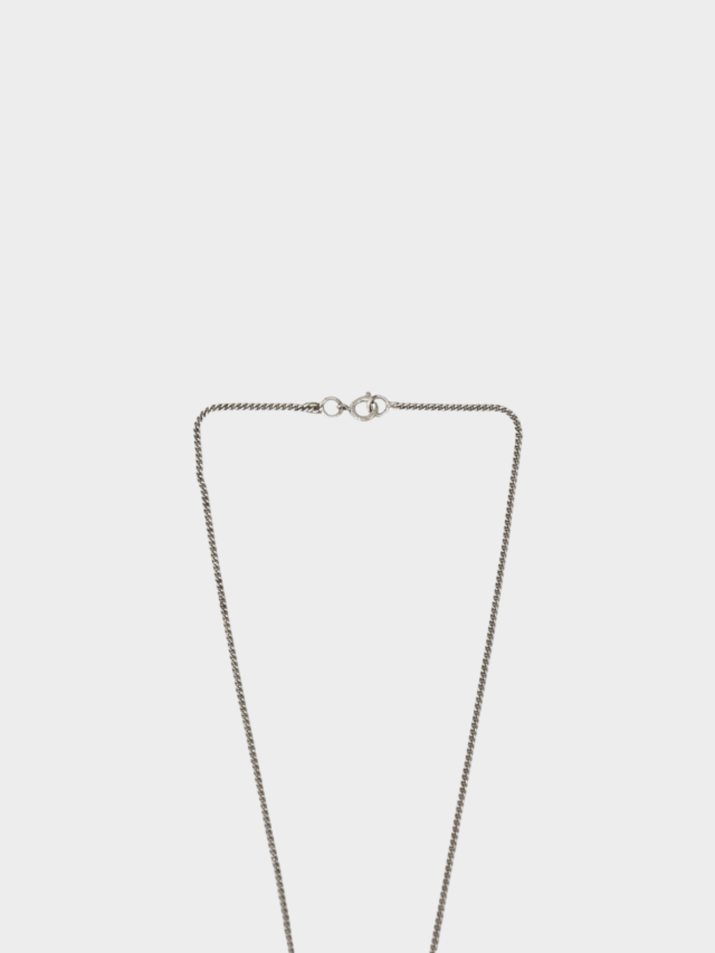 Chanel 2010s Silver Cambon Line Coco Logo Necklace