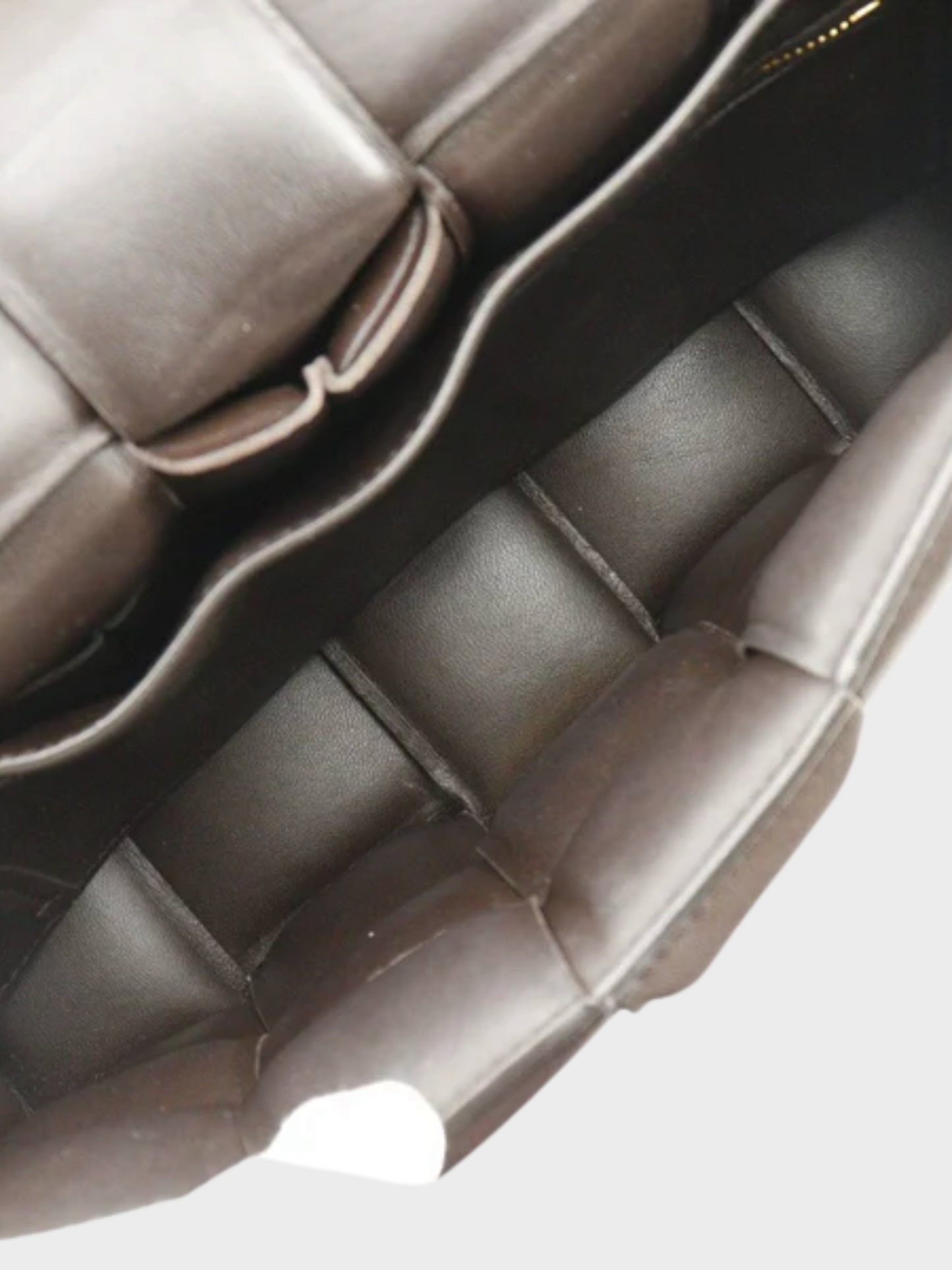 Bottega Veneta 2010s Brown Intrecciato Padded Cassette Shoulder Bag