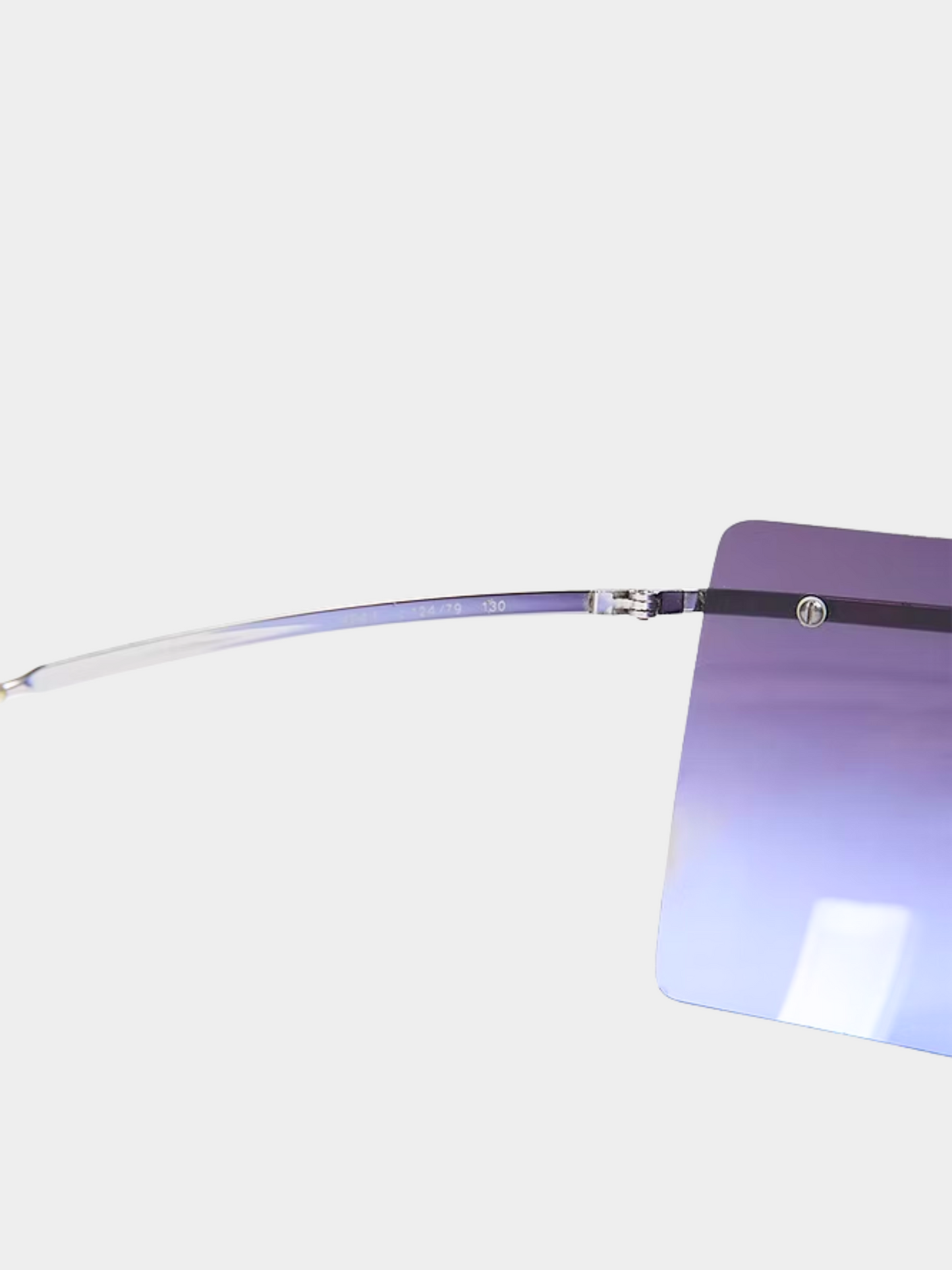 Chanel 2000s Purple Shield Square Sunglasses
