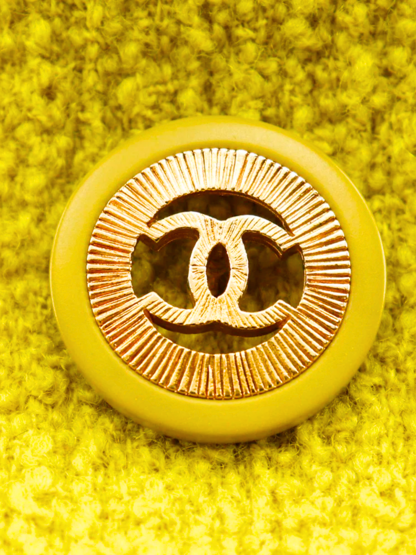 Chanel 1990s Yellow Wool Jacket and Flared Skirt Set