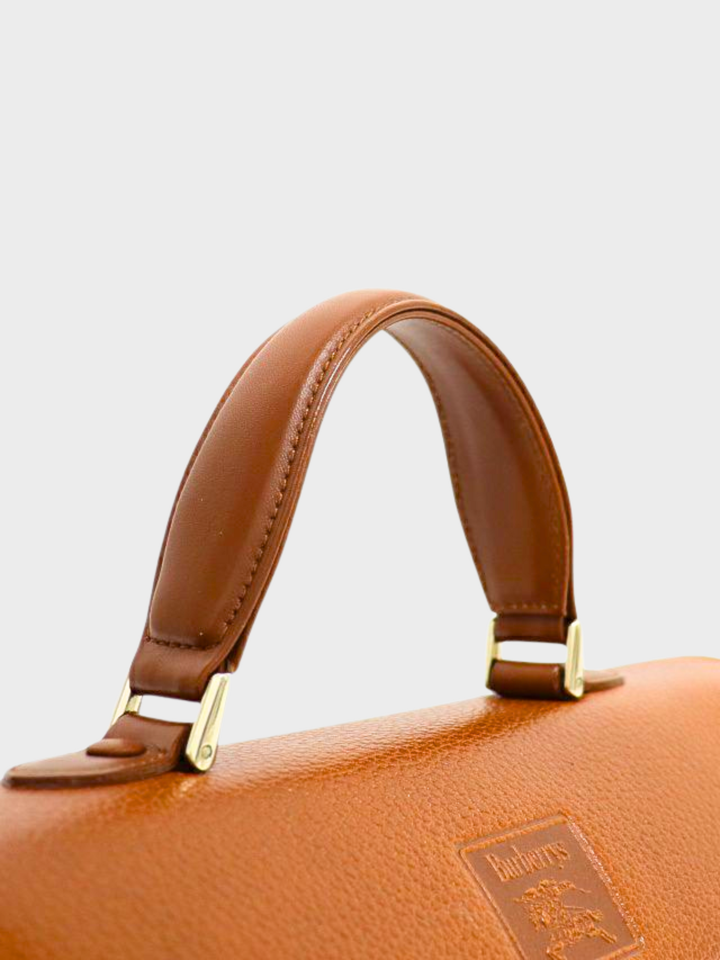 Burberry 2000s Brown Leather Top Handle Bag