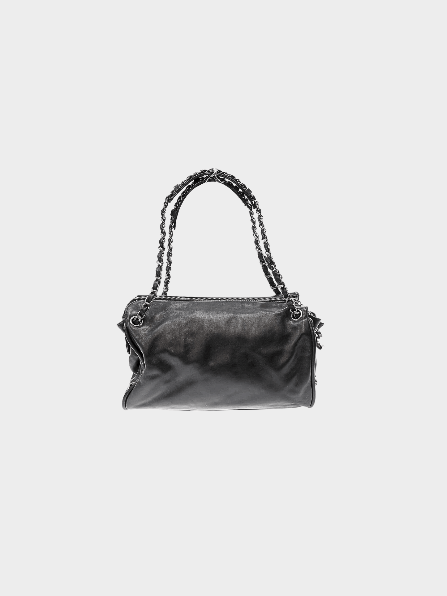 Chanel 2007 Black Diagonal Ligne Accordion Tote