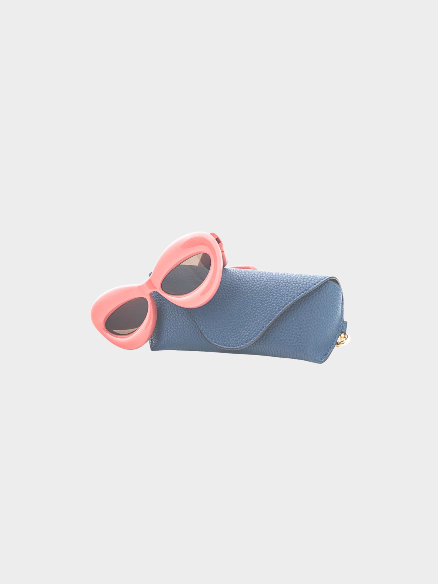 Loewe 2023 Shiny Pink Cat Eye Inflated Sunglasses