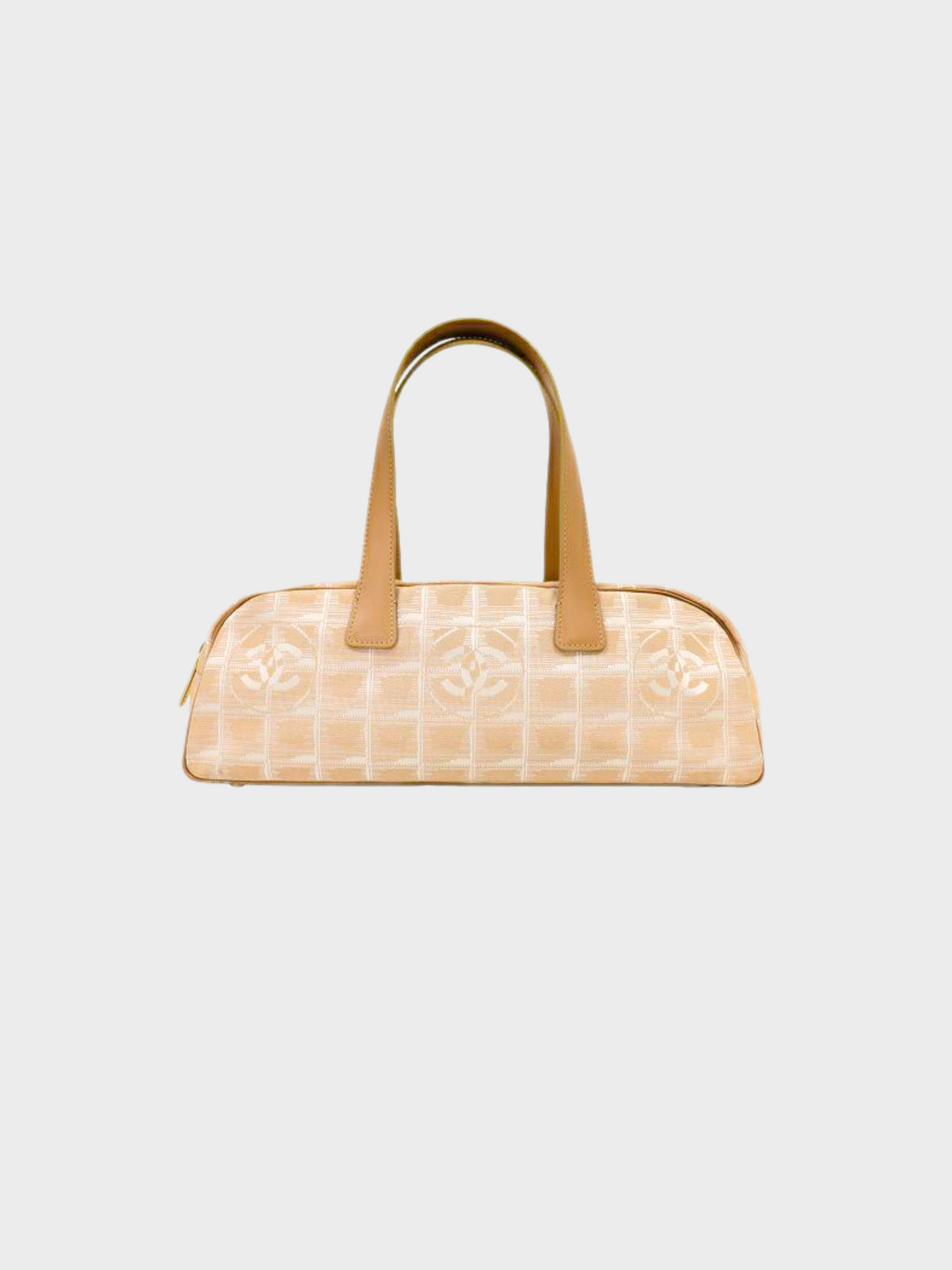 Chanel 2000s Beige Travel Line Boston Bag