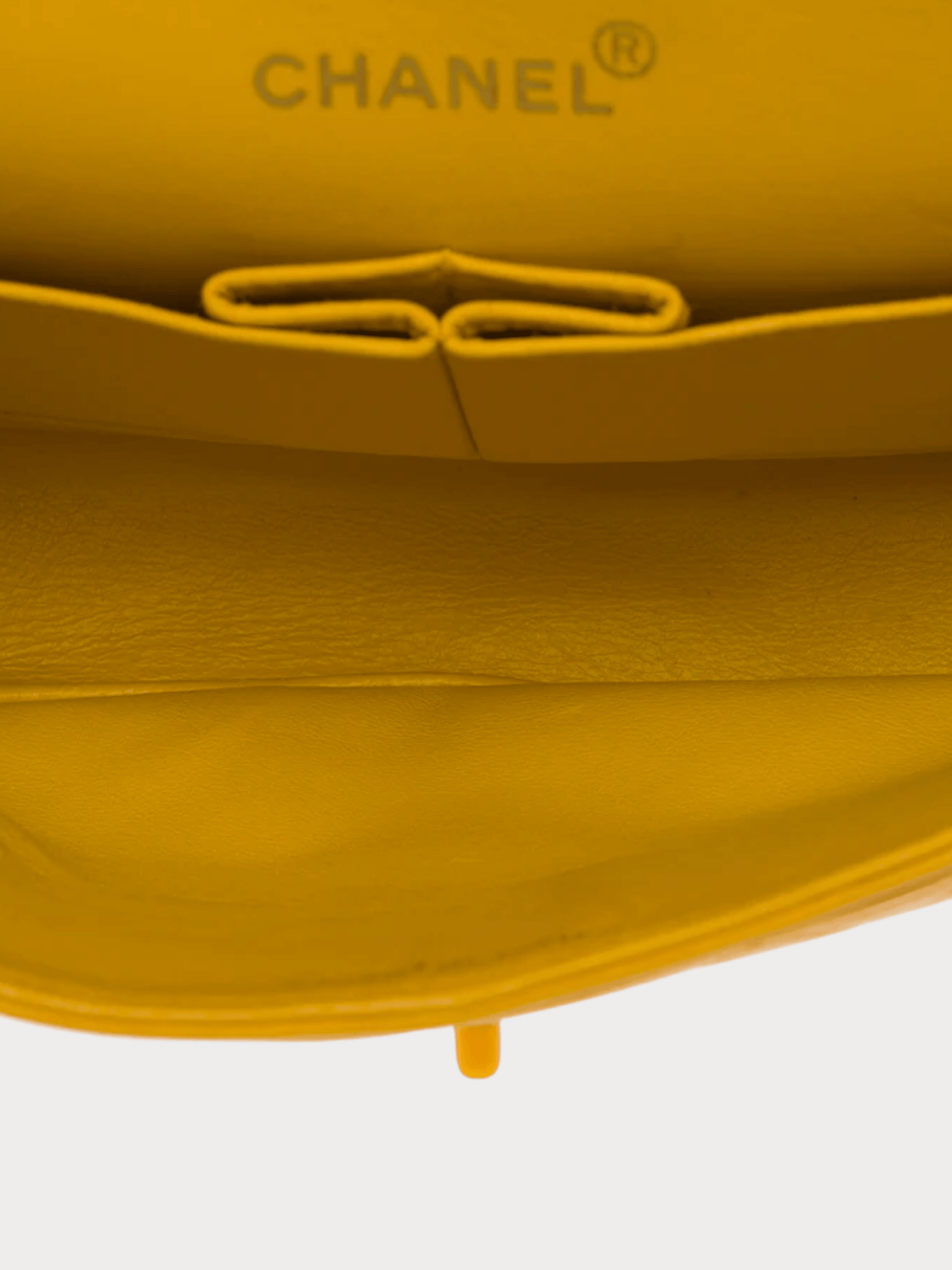 Chanel 1997 Timeless Medium Mustard Yellow Flap Bag