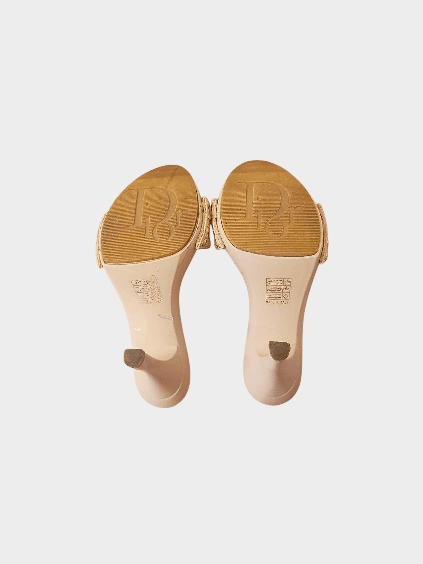 Christian Dior 2000s Beige Leather Mules