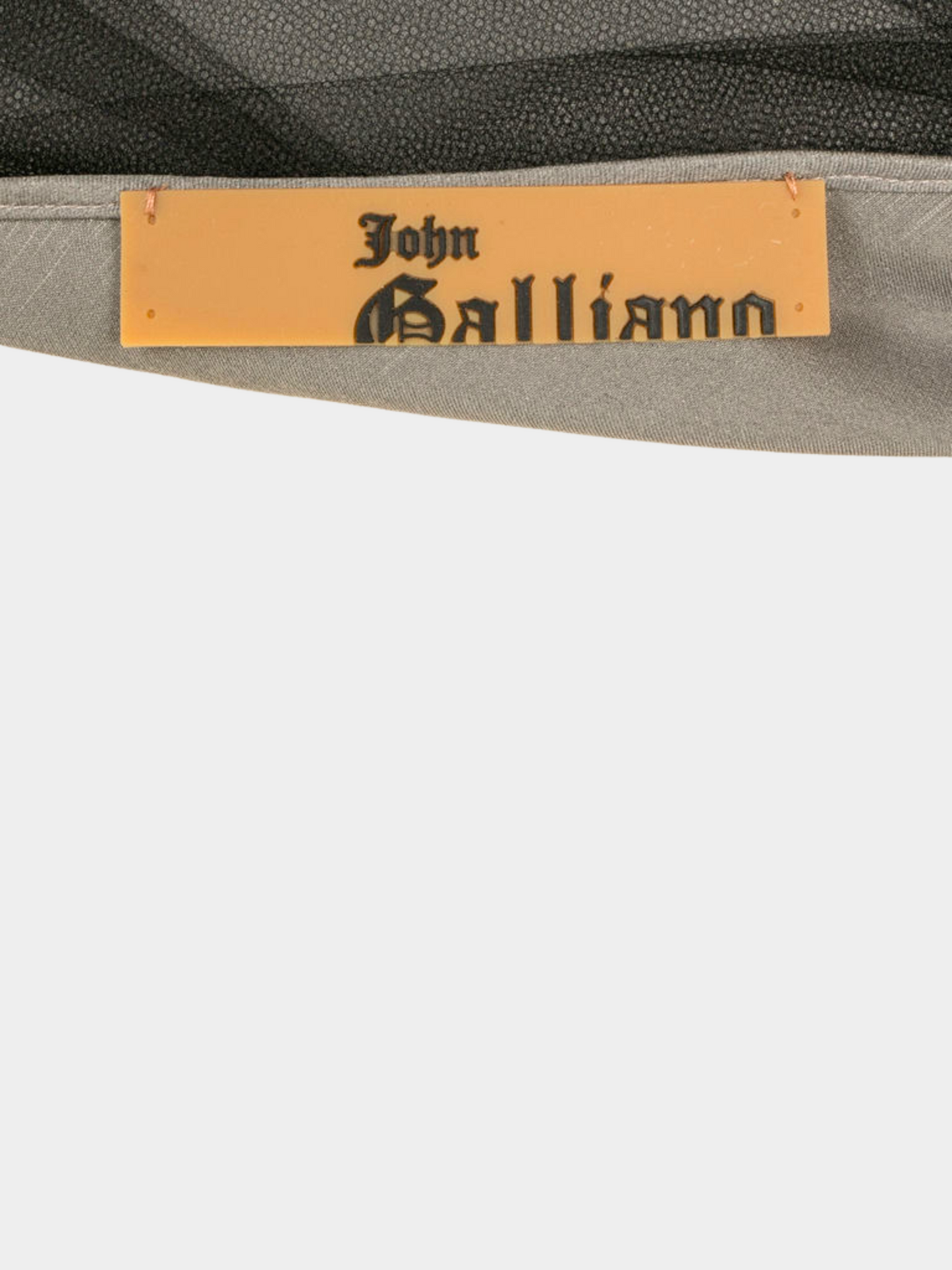 John Galliano 2000s Grey Silk Asymmetrical Skirt