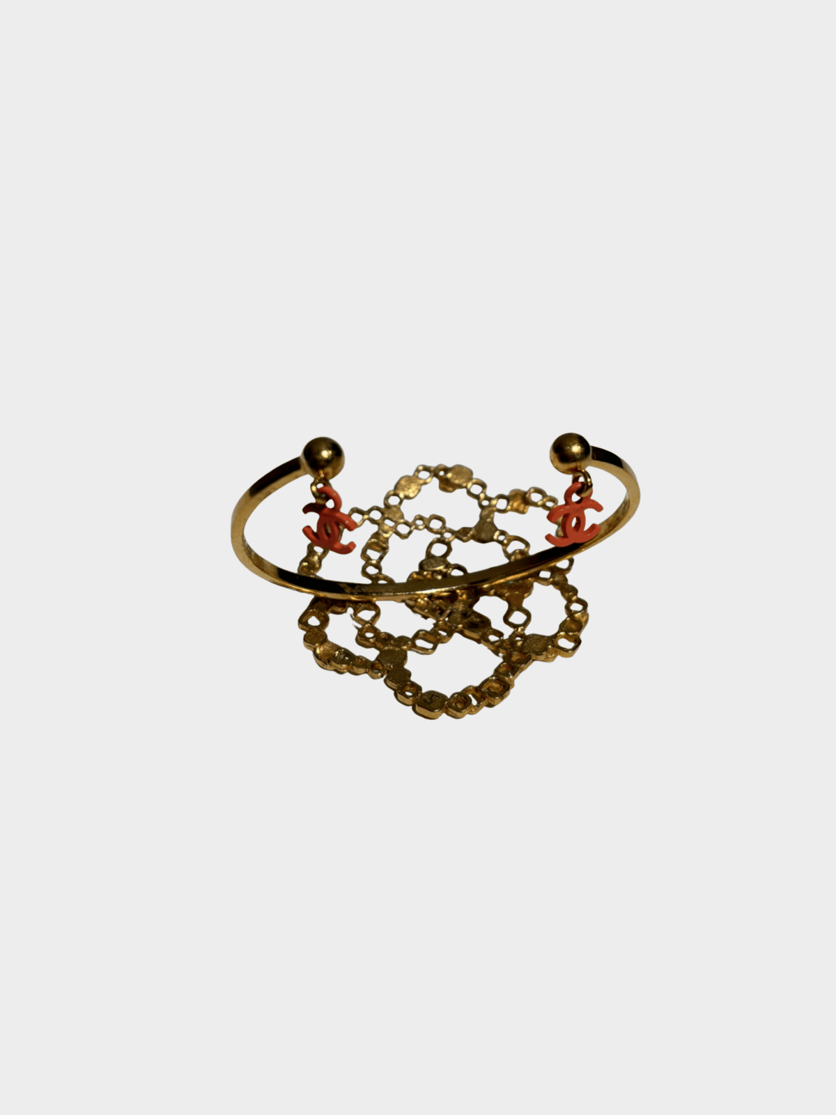 Chanel SS 2003 Gold Multicolor CC Link Bracelet