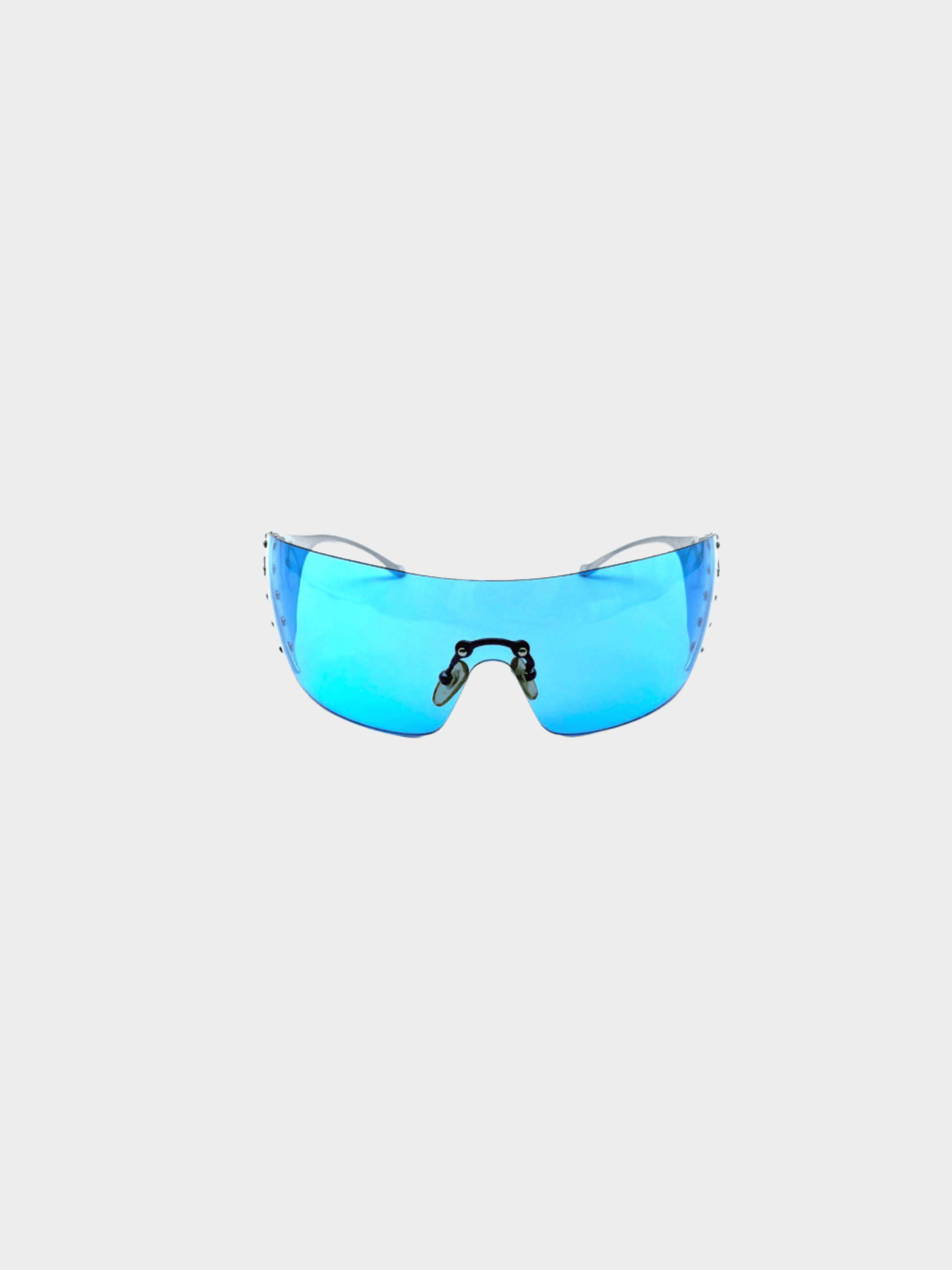 Christian Dior 2000s Blue "Bike 4" Mask Sunglasses
