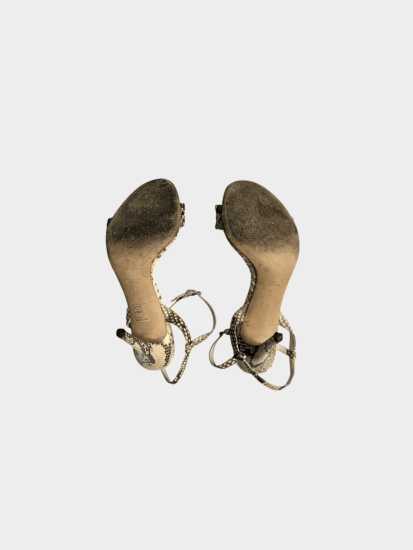 Gucci 2000s Python Sandal Heels