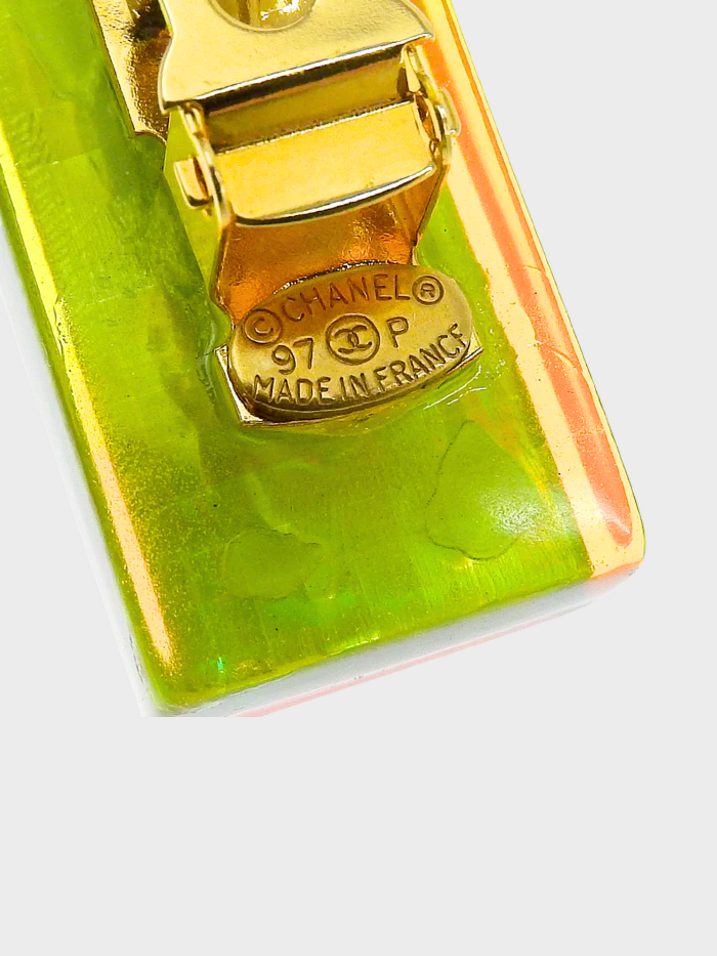 Chanel Spring 1997 Coco Mark Multicolored Barrette
