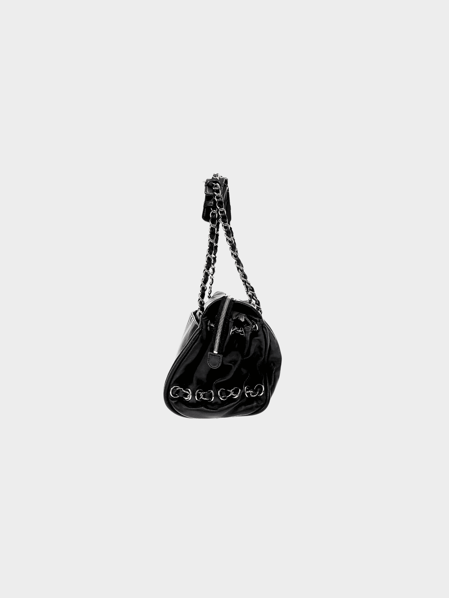 Chanel 2007 Black Diagonal Ligne Accordion Tote